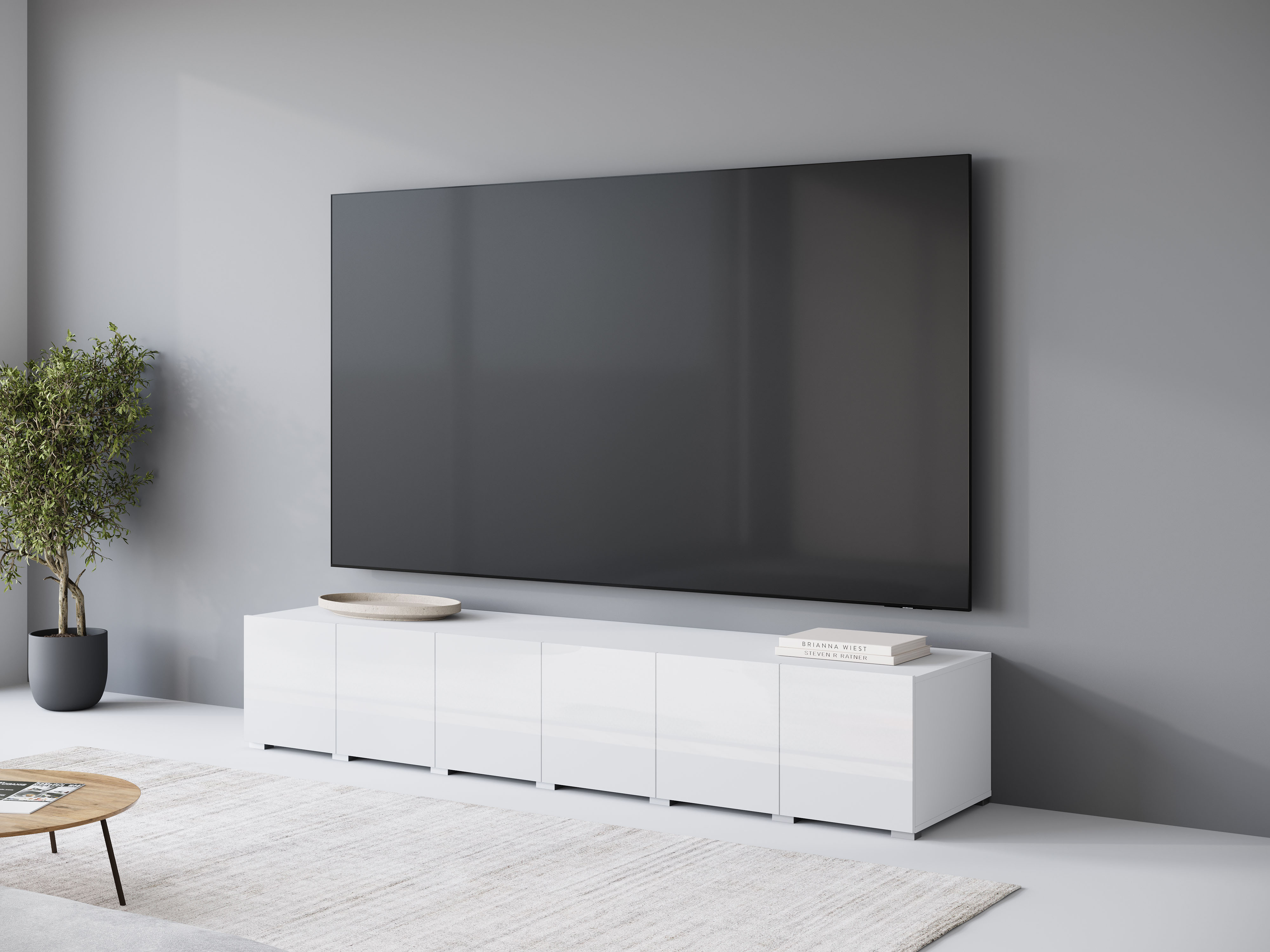 OTTO home Lowboard "Denver Erlebe die Weltmeisterschaft im XXL-Format" 1 Stk. tlg. Elegantes TV-Möbel 220 cm, speziell für bis zu 98-Zoll Fernseher