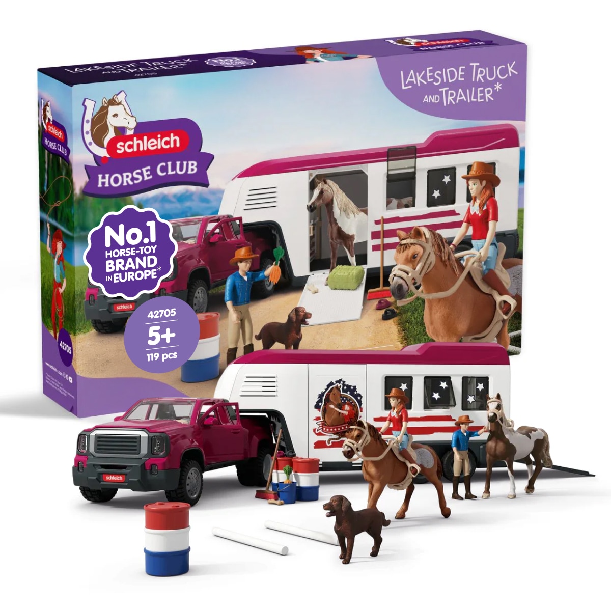 Schleich® Spielfigur »HORSE CLUB, Lakeside Truck mit Anhänger (42705)«
