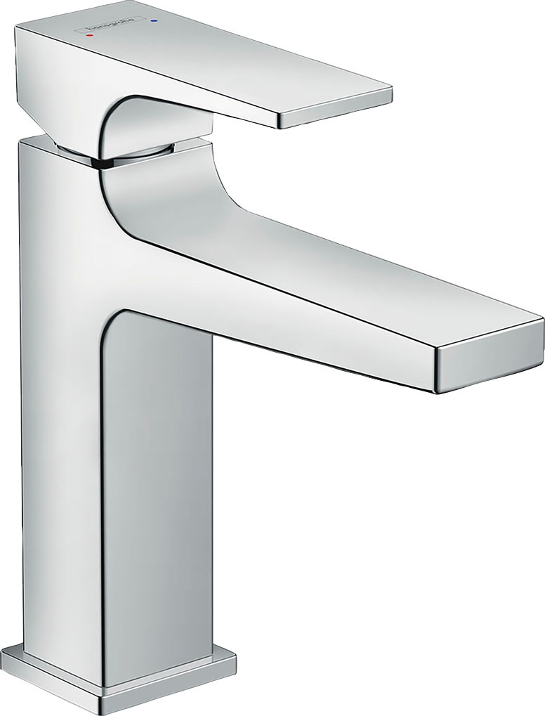 hansgrohe Waschtischarmatur "Metropol", 11cm, mit Hebelgriff und Zugstangen-Ablaufgarnitur, chrom