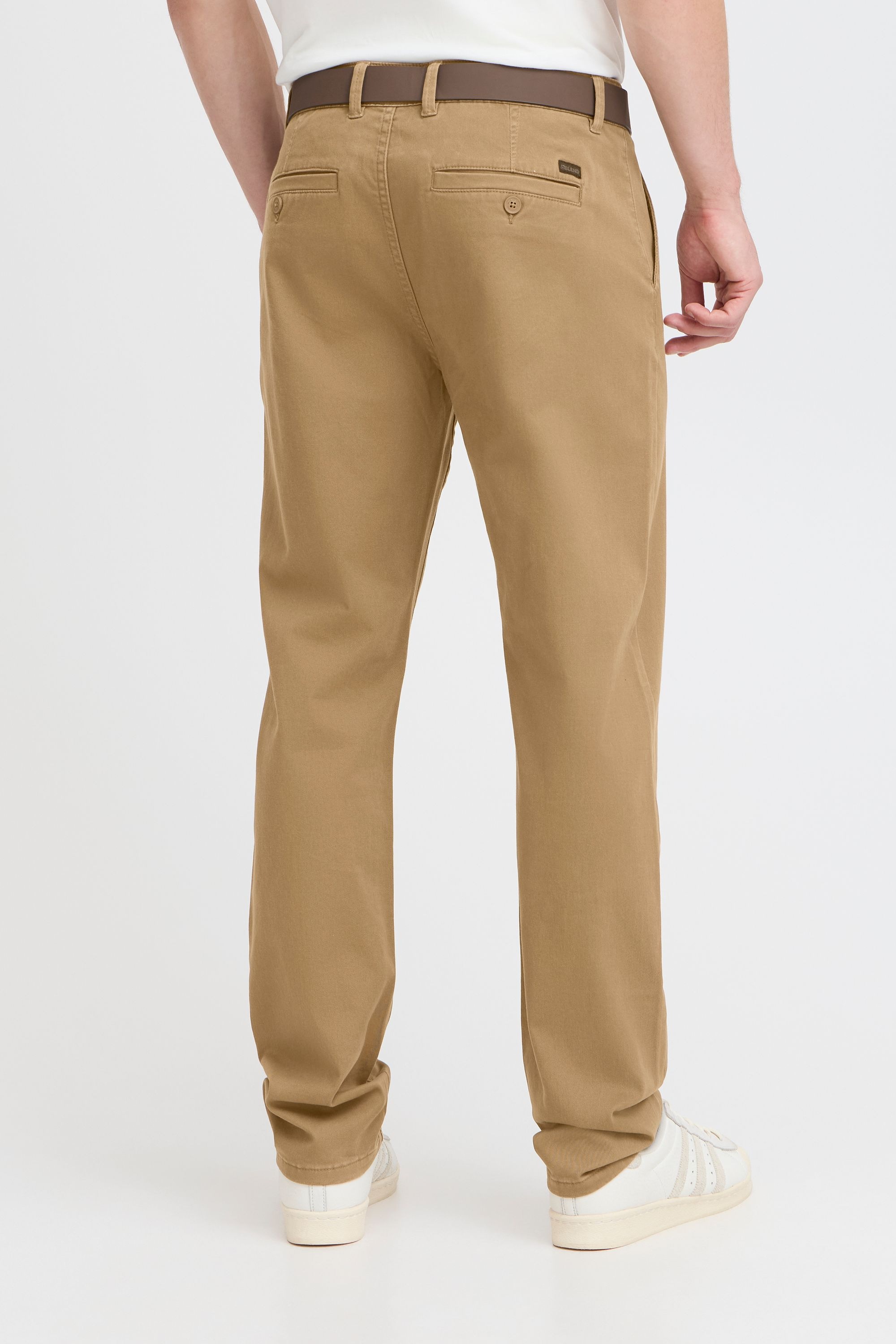 Chinohose BLEND "BHLPants", Herren, Gr. 32, Länge 34, otter, Web, 98% Baumwolle, 2% Elasthan, unifarben, slim fit lang, Hosen Chinohose, Klassische Stoffhose mit Gürtel - Regular Fit 6