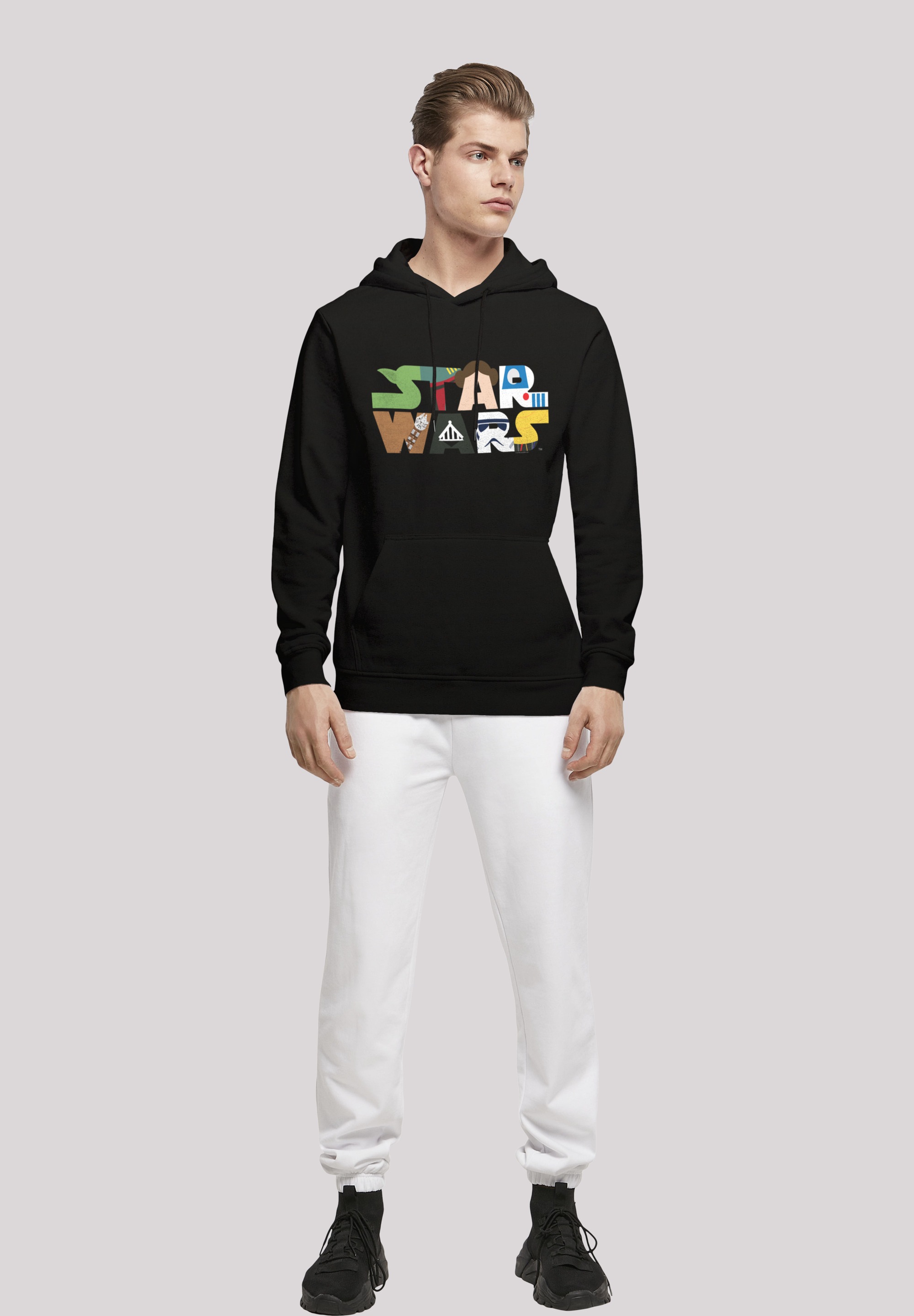 F4NT4STIC Rundhalspullover »F4NT4STIC Herren Star Wars Character Logo with Basic Hoody«, (1 tlg.)