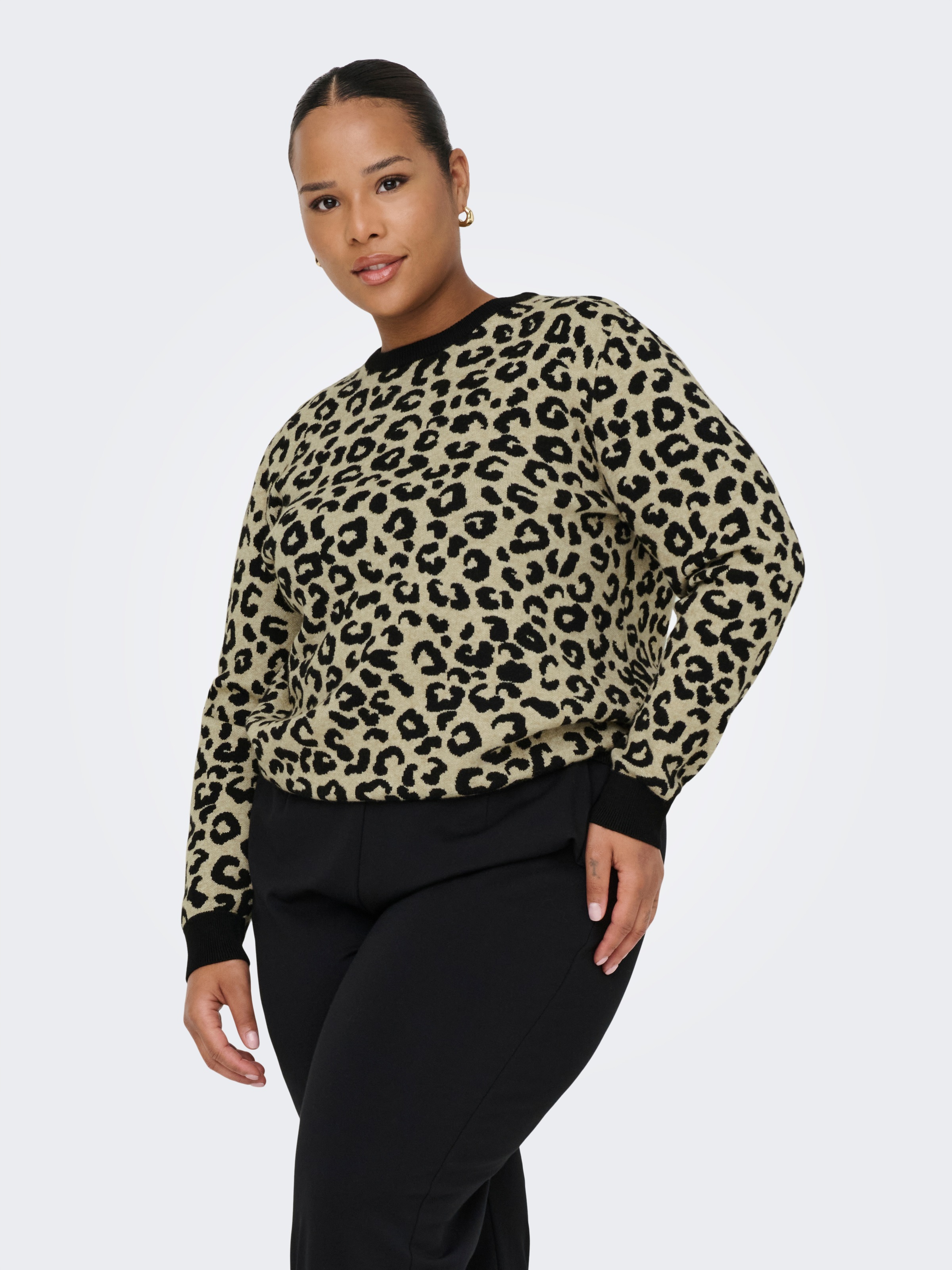 ONLY CARMAKOMA Rundhalspullover "CARIBI JQ LS O-NECK KNT" günstig online kaufen