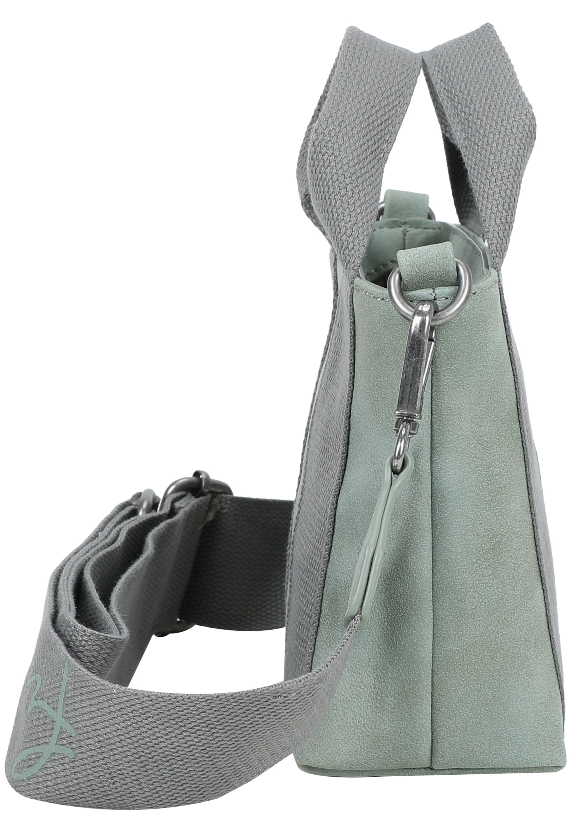 Fritzi aus Preußen Schultertasche »Fritzi Bini Vintage Salbeilini« mit breitem Webbing-Schulterriemen