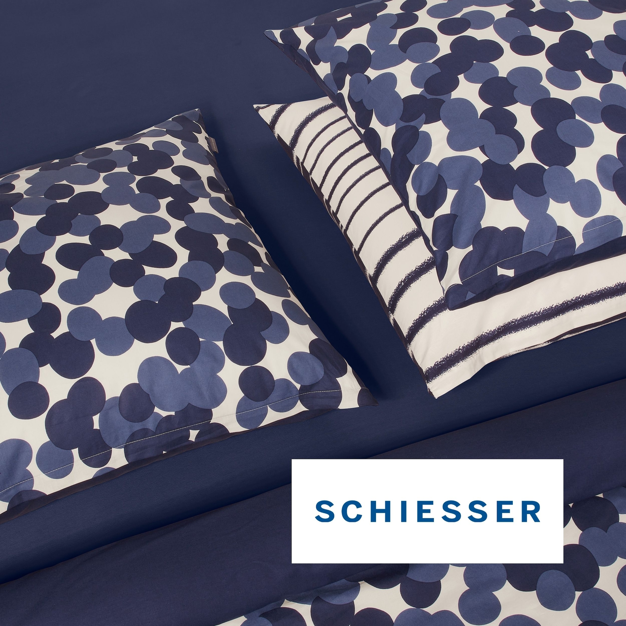 Schiesser Wendebettwäsche »Allez aus weicher Baumwolle mit aufheiternden Punkten« 2 Stk. OEKO-TEX® MADE IN GREEN