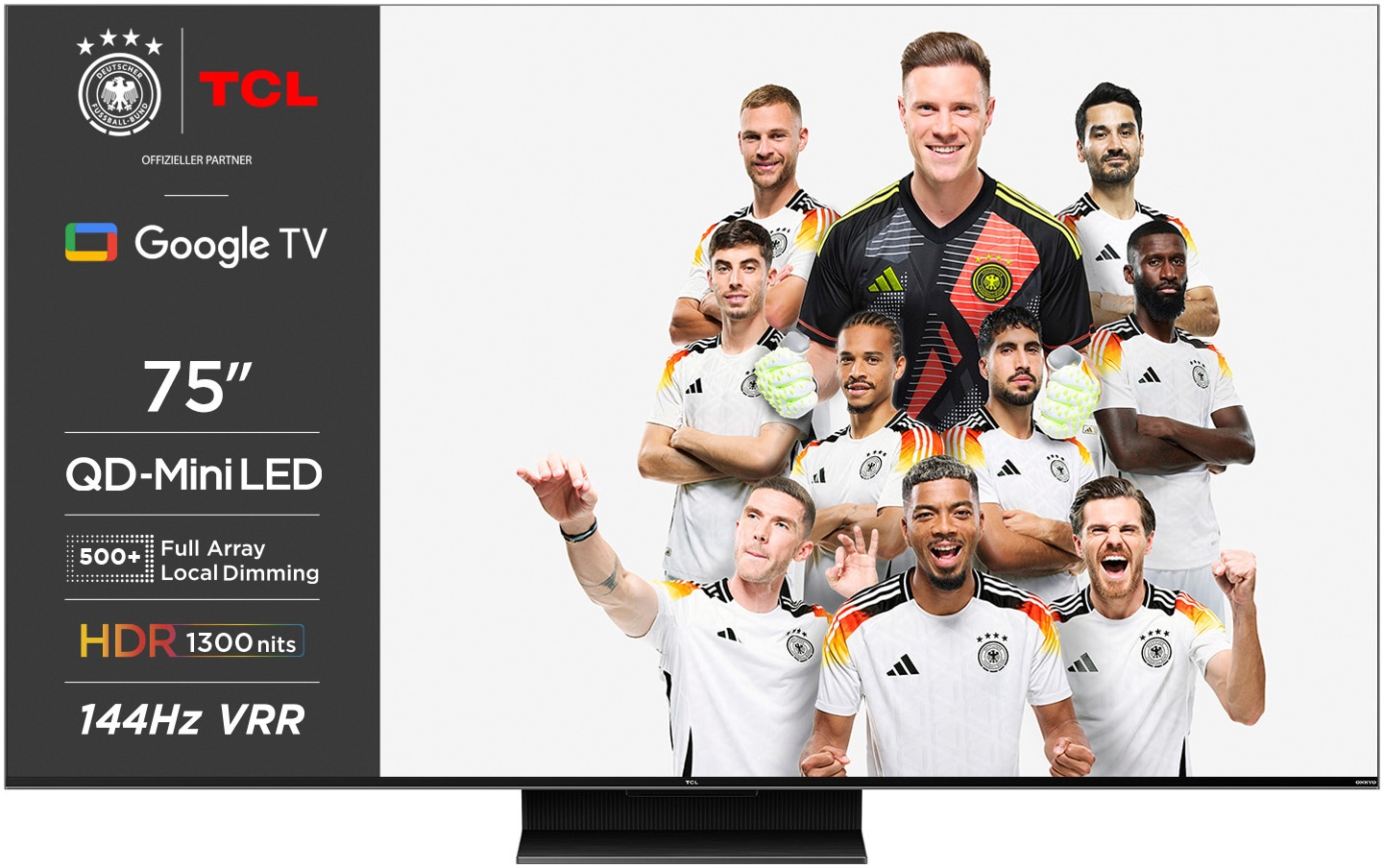 Mini-LED-Fernseher »75C803GX1«, 4K Ultra HD, Google TV-Smart-TV, Dolby Vision, Apple...