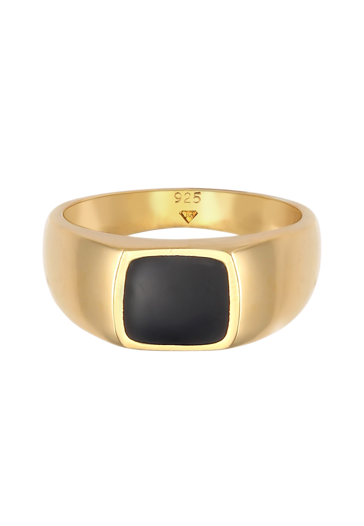 Elli Siegelring »Ring Siegelring Emaille Rechteck Klassik 925 Silber«