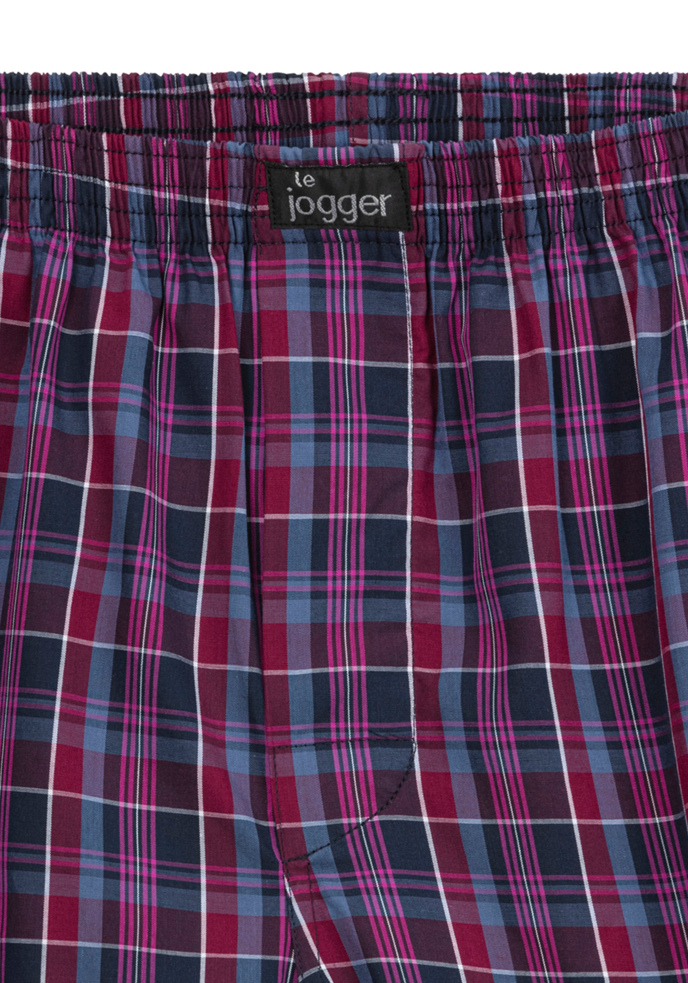 le jogger® Webboxer, (Packung, 3 St.), aus reiner Baumwolle