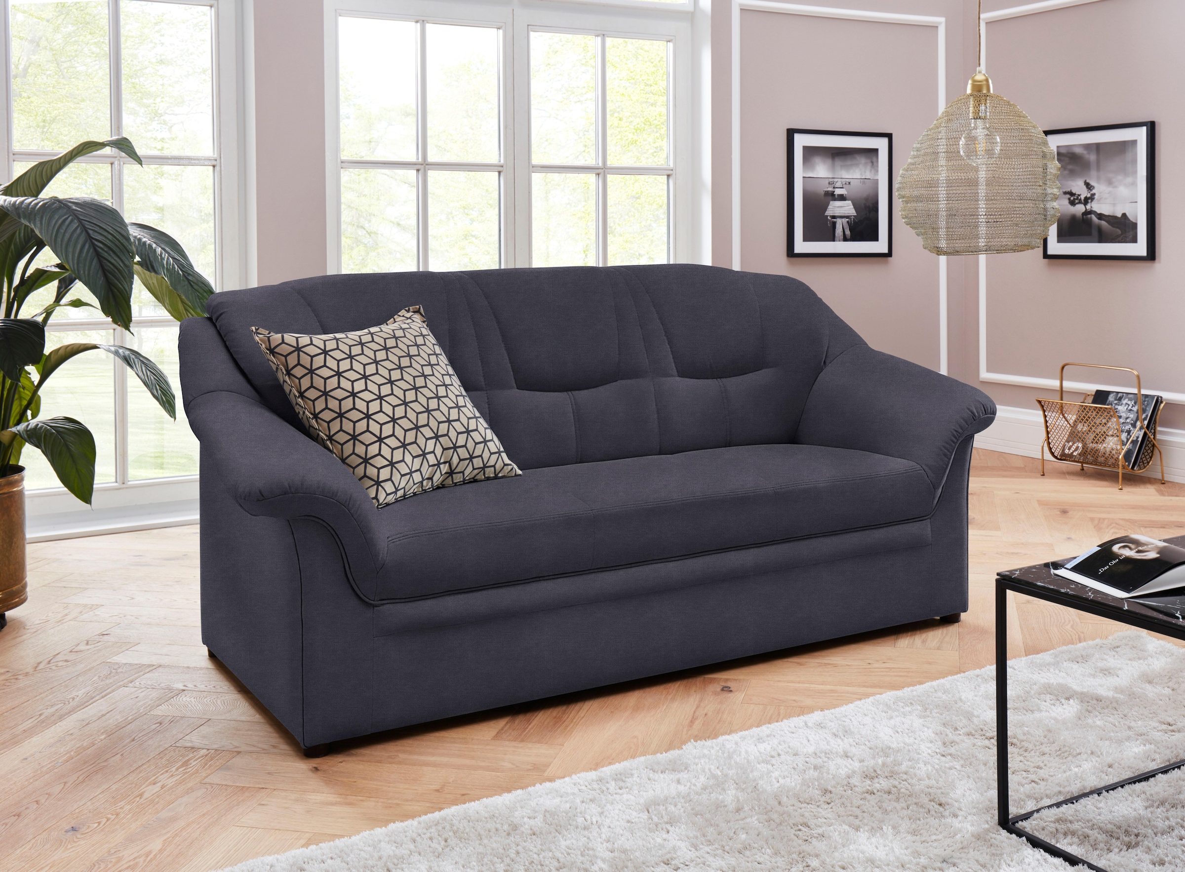 DOMO collection 2,5-Sitzer »Mezia kompakt für kleine Räume, Breite 184cm, komfortabel und zeitlos,«