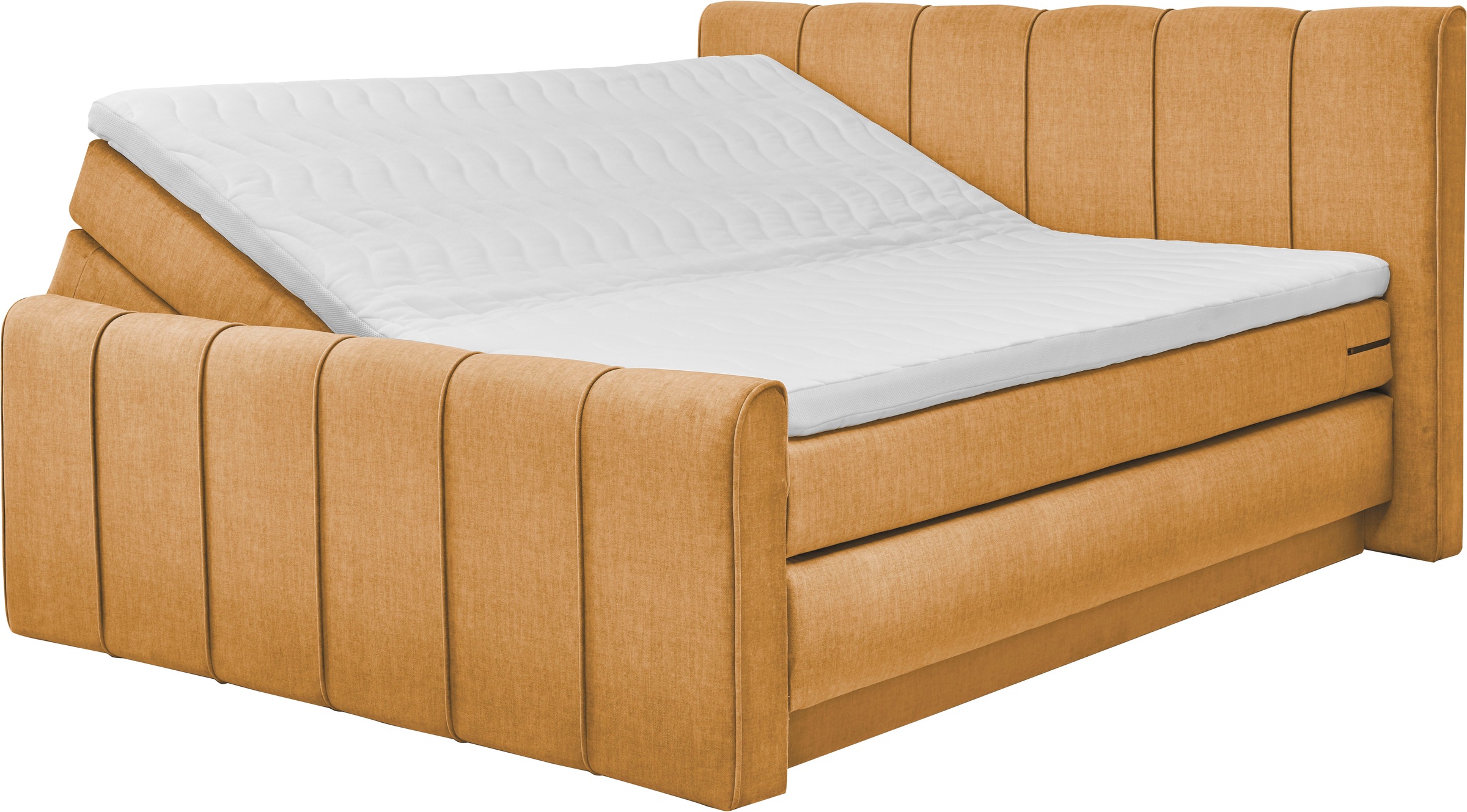 set one by Musterring Boxspringbett »Fairfield«, mit Bettkasten, Kopfteil mit Keder, Breite 160 cm oder 180 cm