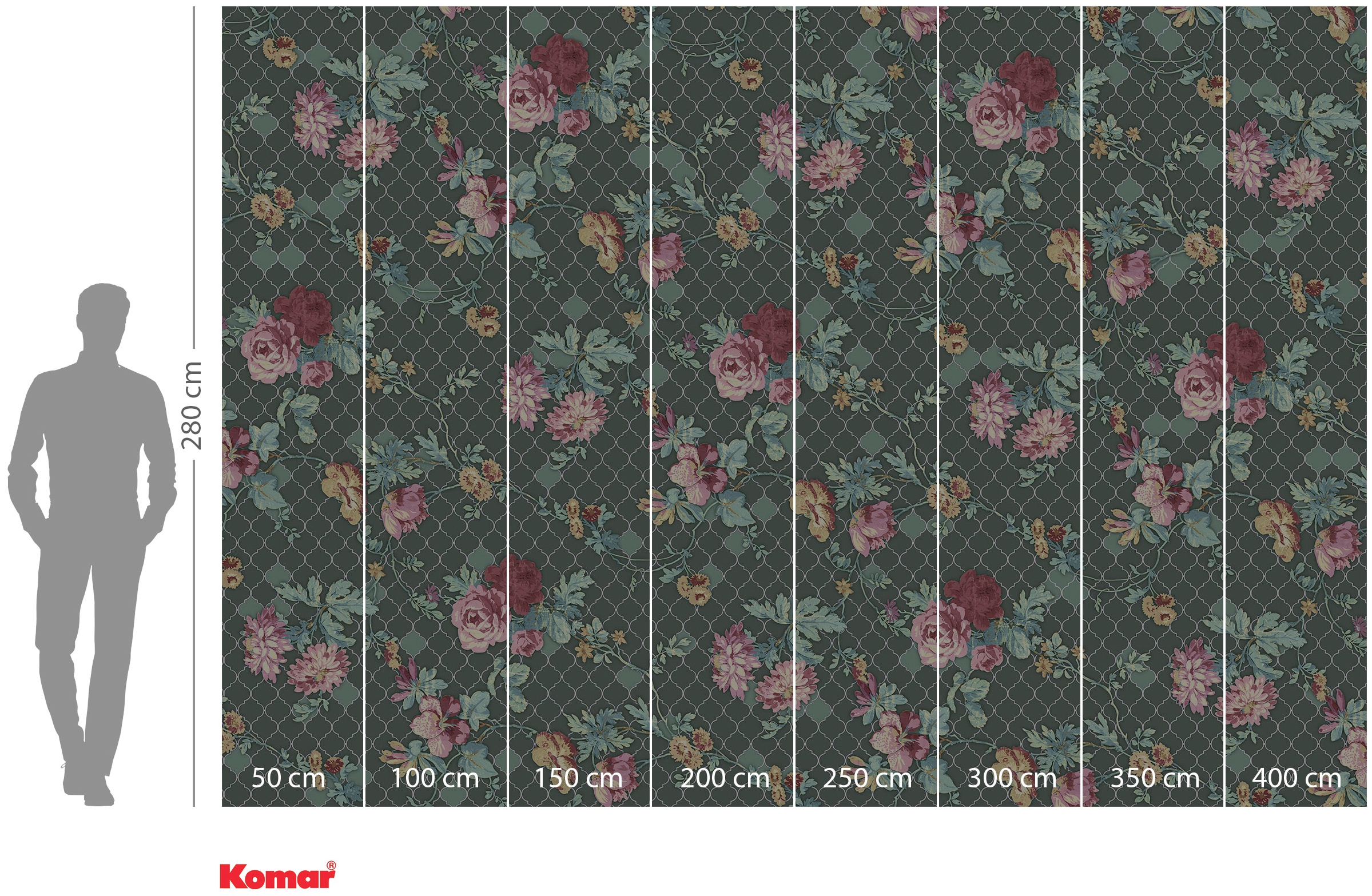 Komar Vliestapete »Digitaldruck Vlies -  Embellish - Größe 400 x 280 cm« bedruckt glatt Wohnzimmer, Schlafzimmer