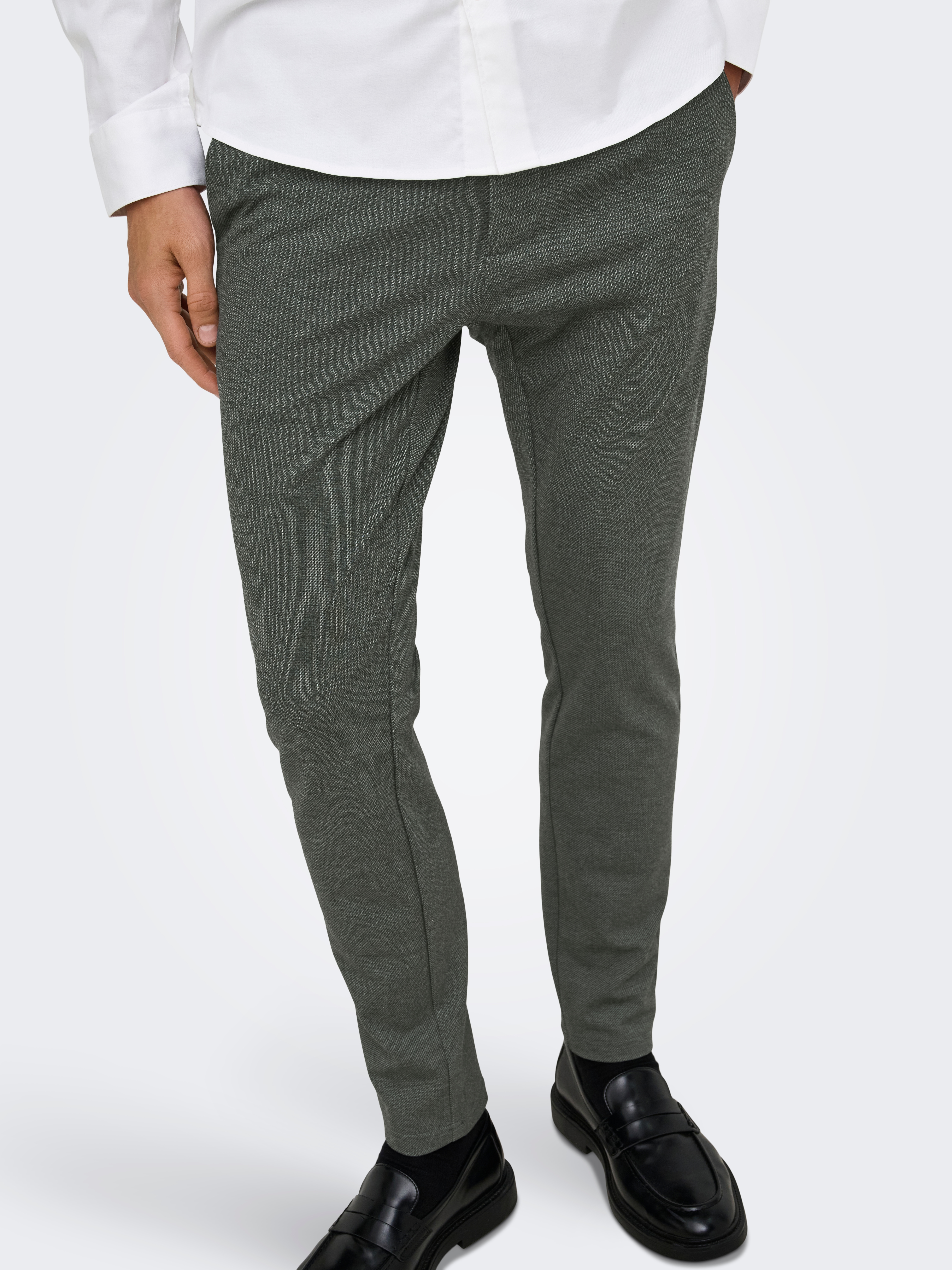 ONLY & SONS "ONSMARK SLIM DITSY 020934 PANT NOOS" Viskosemischung, slim fit