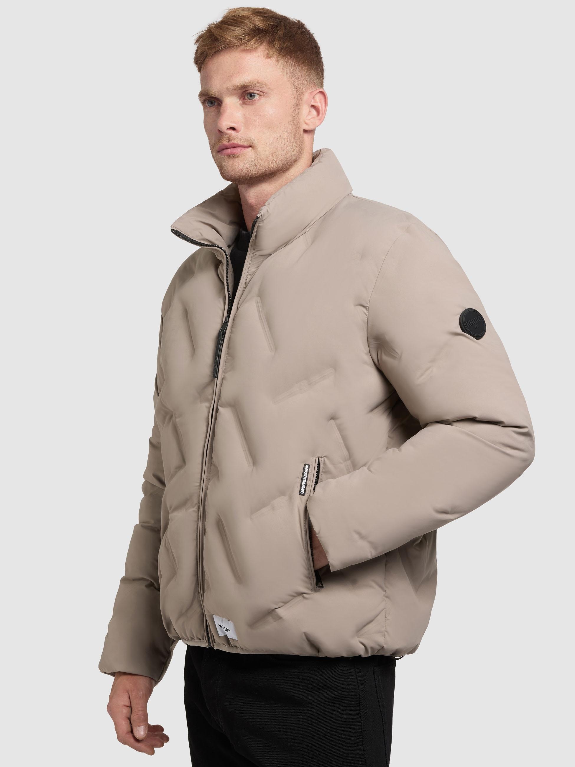 khujo Steppjacke »Clover« ohne Kapuze Herren Winterjacke mit auffälliger Steppung