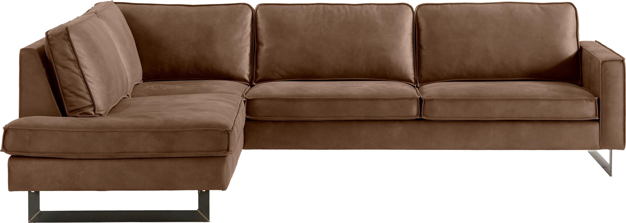 Places of Style Ecksofa "Pinto, 290 cm, Cord, Chenille, Lederoptik, Ottoman günstig online kaufen
