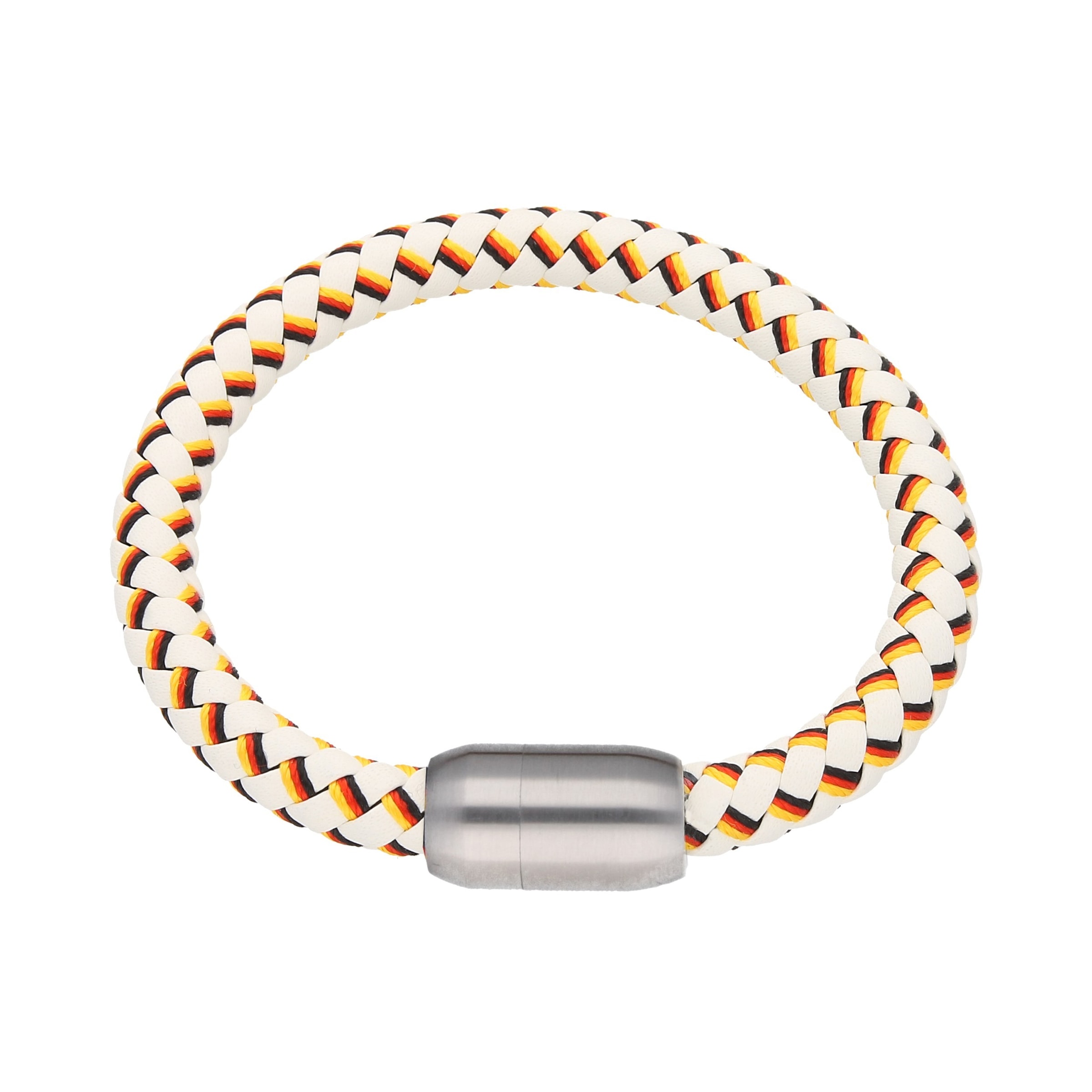 Armband »weiß, geflochten, in Deutschland-Optik mit Magnetverschluß«