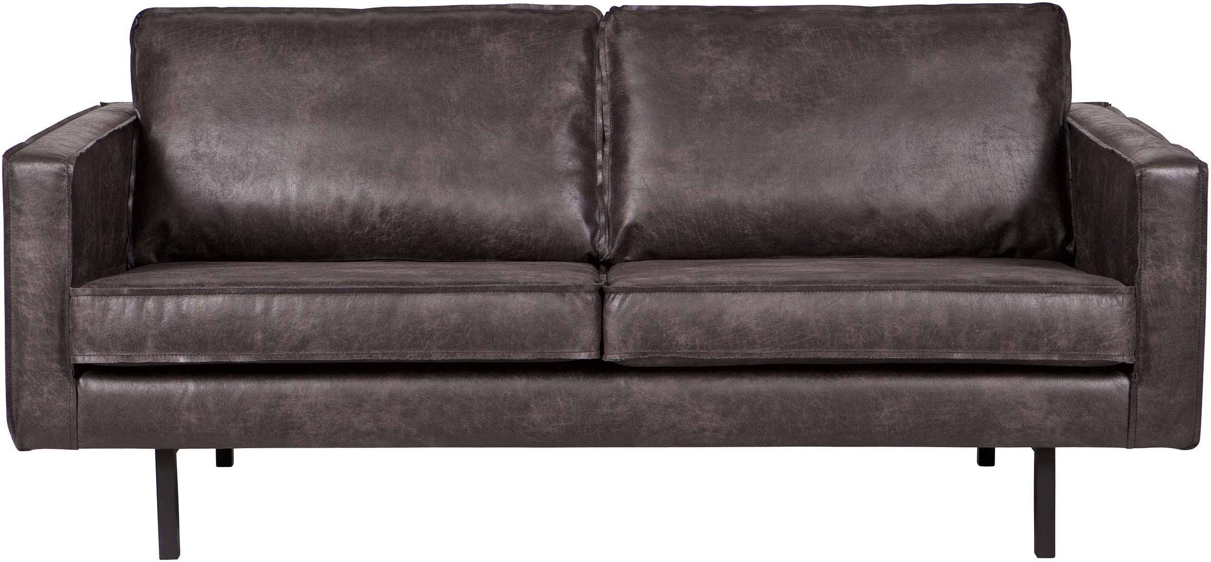 WOOOD 2,5-Sitzer "Rodeo Bezug mit Zickzack-Federung, Metallbeine, H 85 x B 190 x T 86 cm" Tragkraft 200 kg, Recycling-Lederfaser-Verbundstoff, pfleigleicht