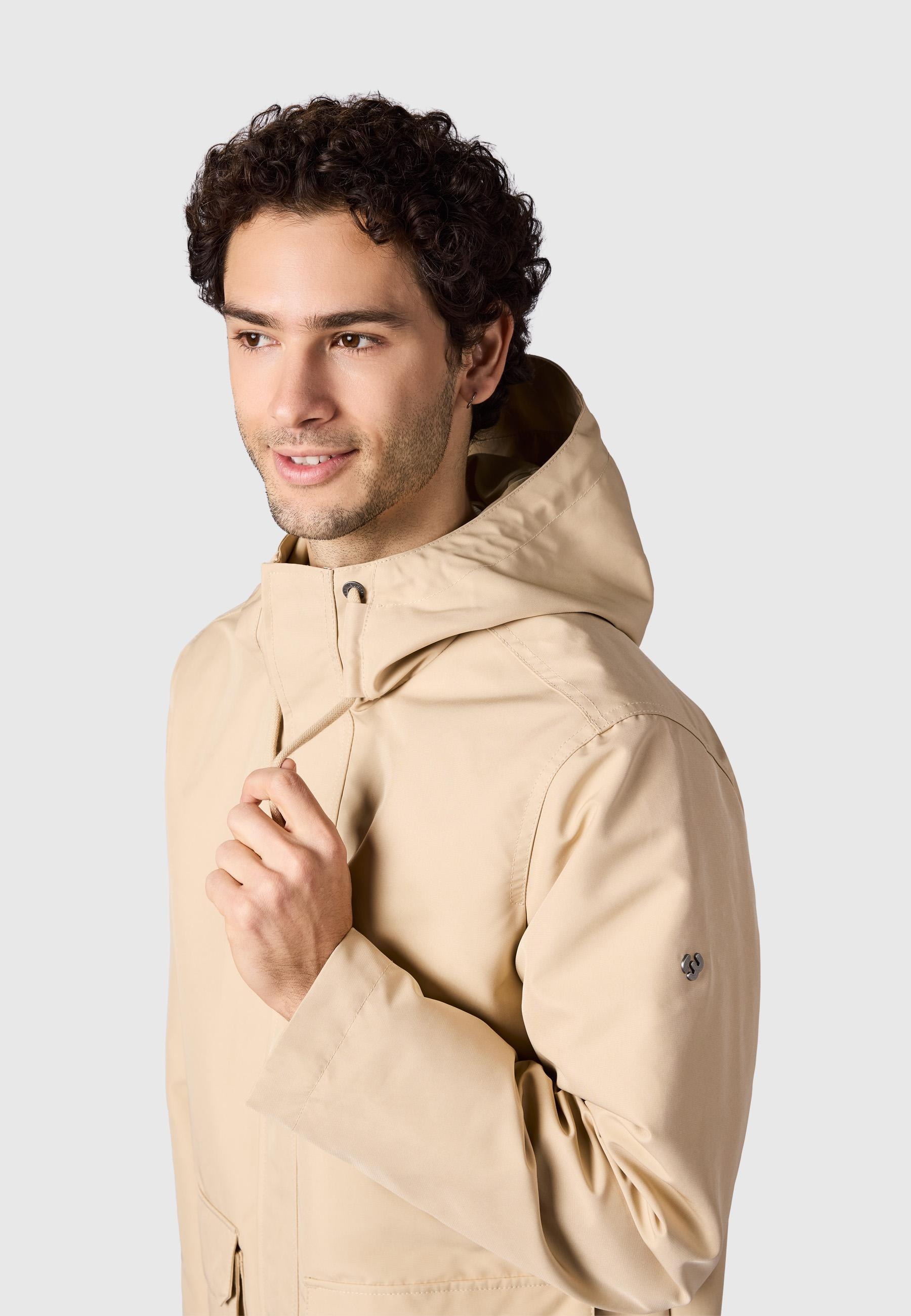 Ragwear Funktionsmantel »Mr Them Long Light YOUMODO« Funktioneller Übergangsmantel mit Kapuze