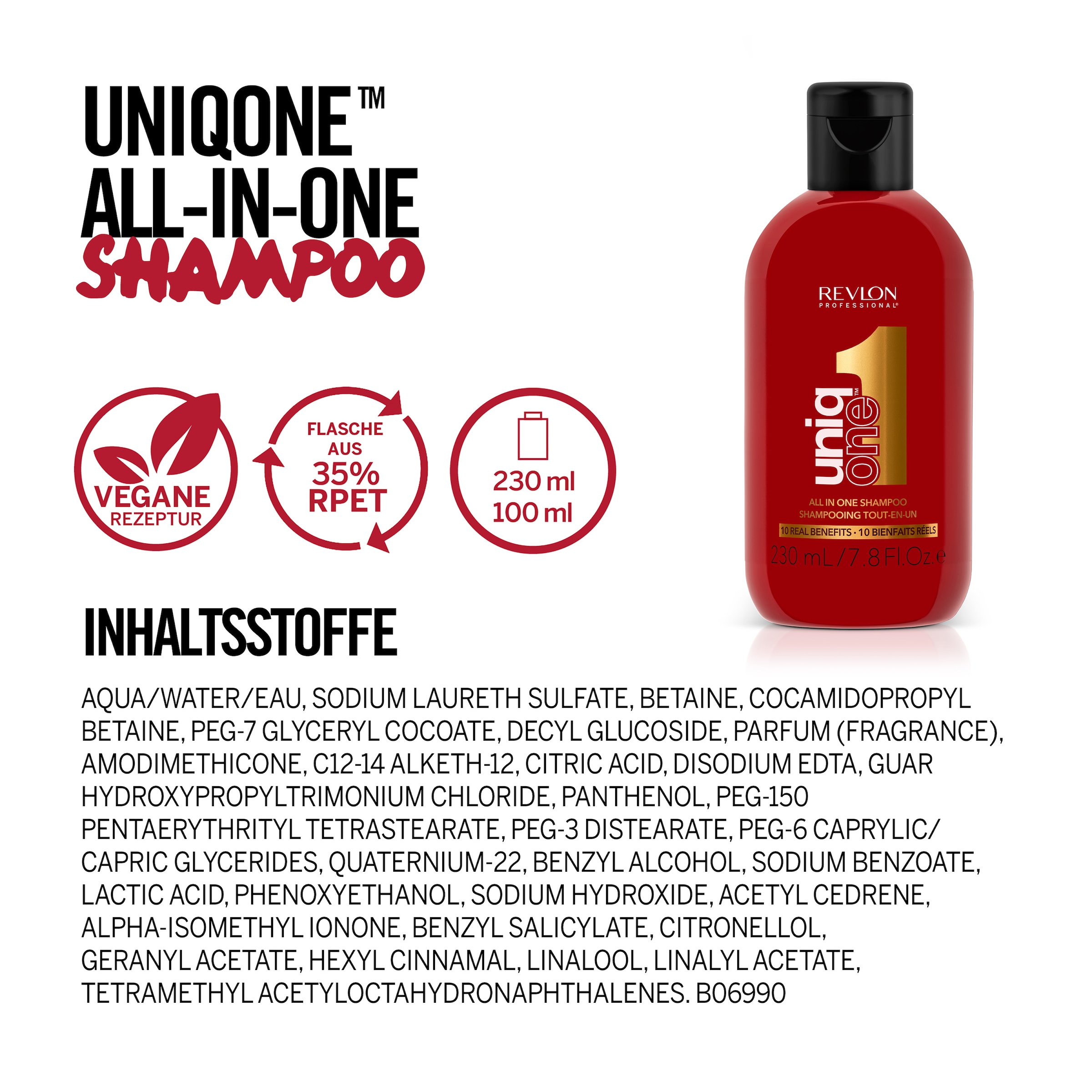 REVLON PROFESSIONAL Haarshampoo »UniqOne Shampoo« UniqOne Shampoo, für Haar und Kopfhaut, mit Panthenol, 230 ml Inhalt