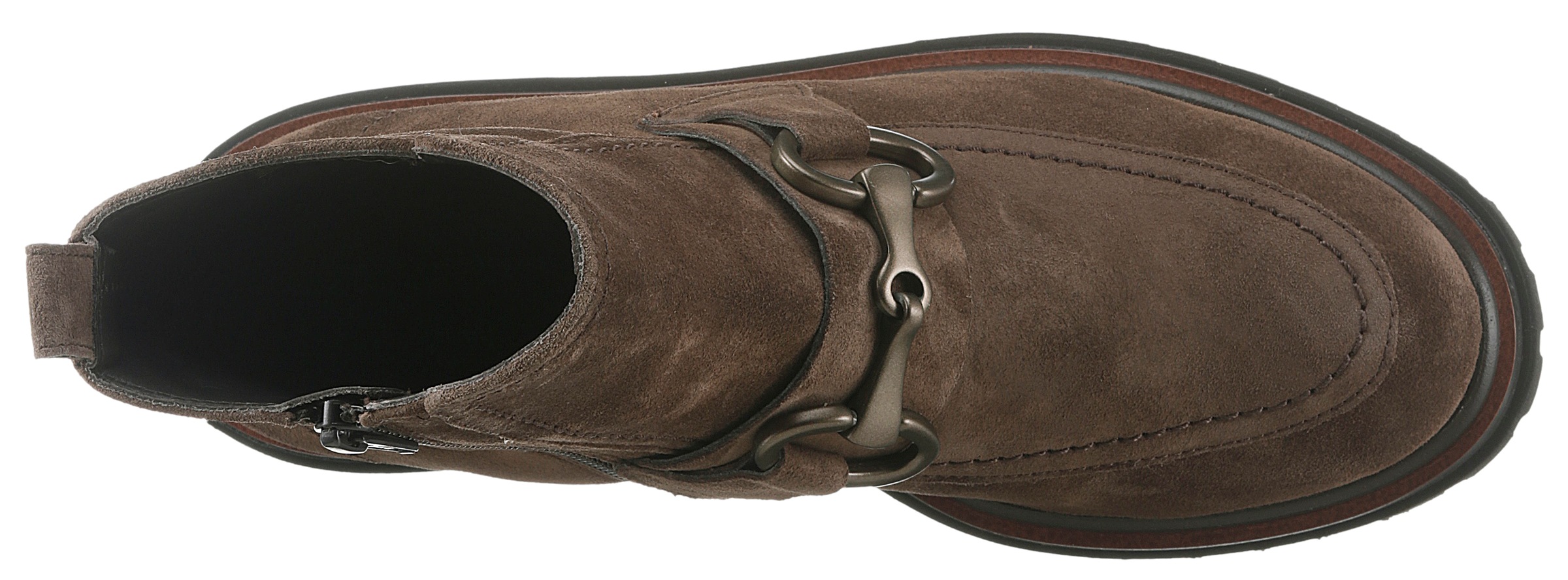 Paul Green Stiefelette, Schlupfboots, Blockabsatz, Herbststiefelette mit Schmuckschließe