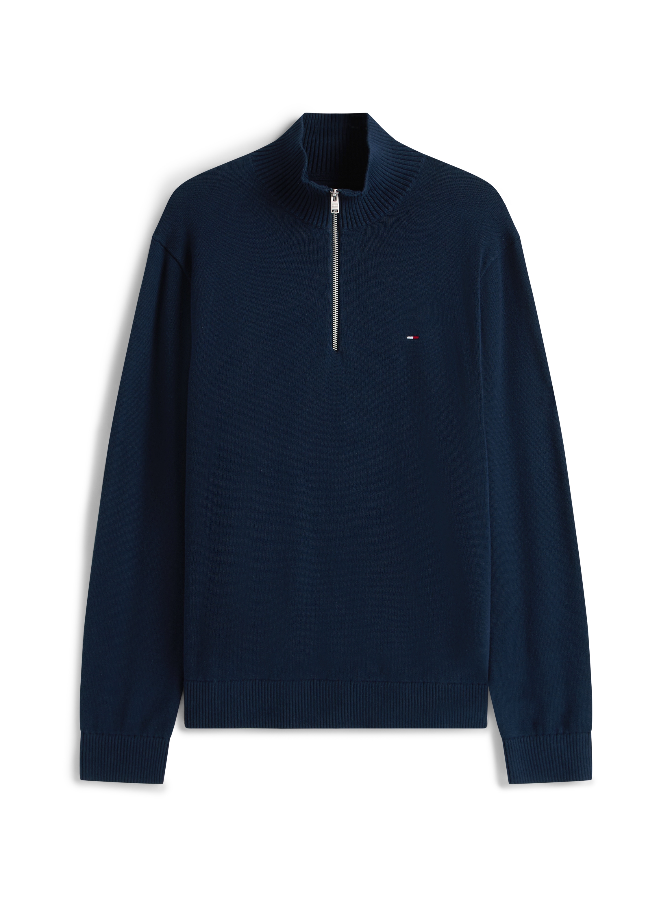 Tommy Jeans Strickpullover »TJM SLM ESS LIGHT ¼ ZIP SWTR EXT«, Mit Rundhalsausschnitt