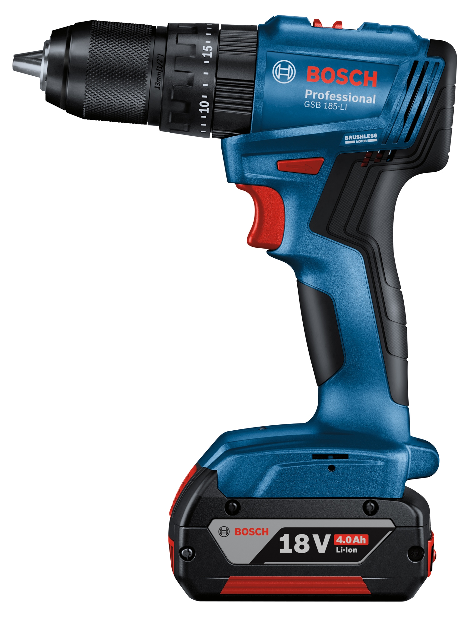 Bosch Professional Akku-Schlagbohrmaschine »»GSB 18V-45«« Inkl. 2x Akkus 3,0Ah und Schnellladegerät GAL 18V-40, in L-BOXX