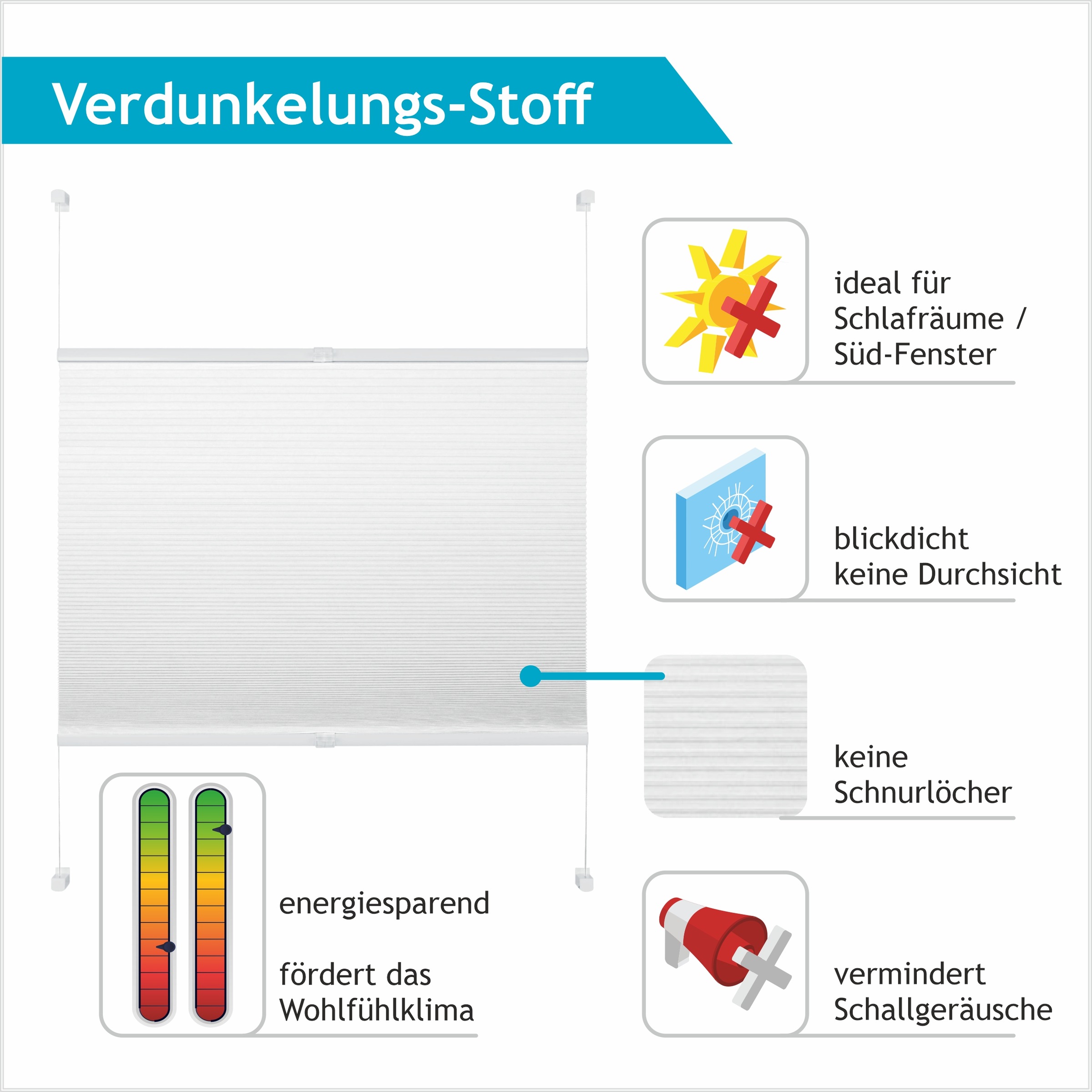 Good Life Wabenplissee "Aris" verdunkelnd energiesparend ohne Bohren verspa günstig online kaufen