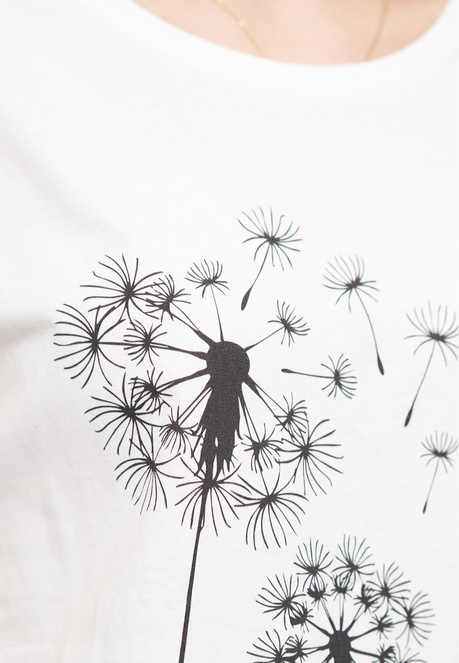 CLOUD 5IVE T-Shirt »CLOUD 5IVE Ladies 77 Pusteblume White Tee«, (1 tlg.)