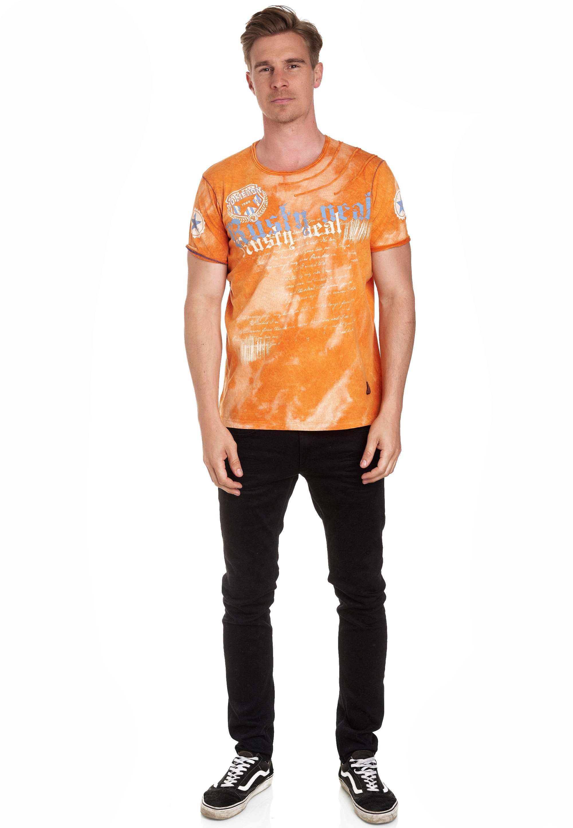 Rusty Neal T-Shirt, mit toller Batik-Optik