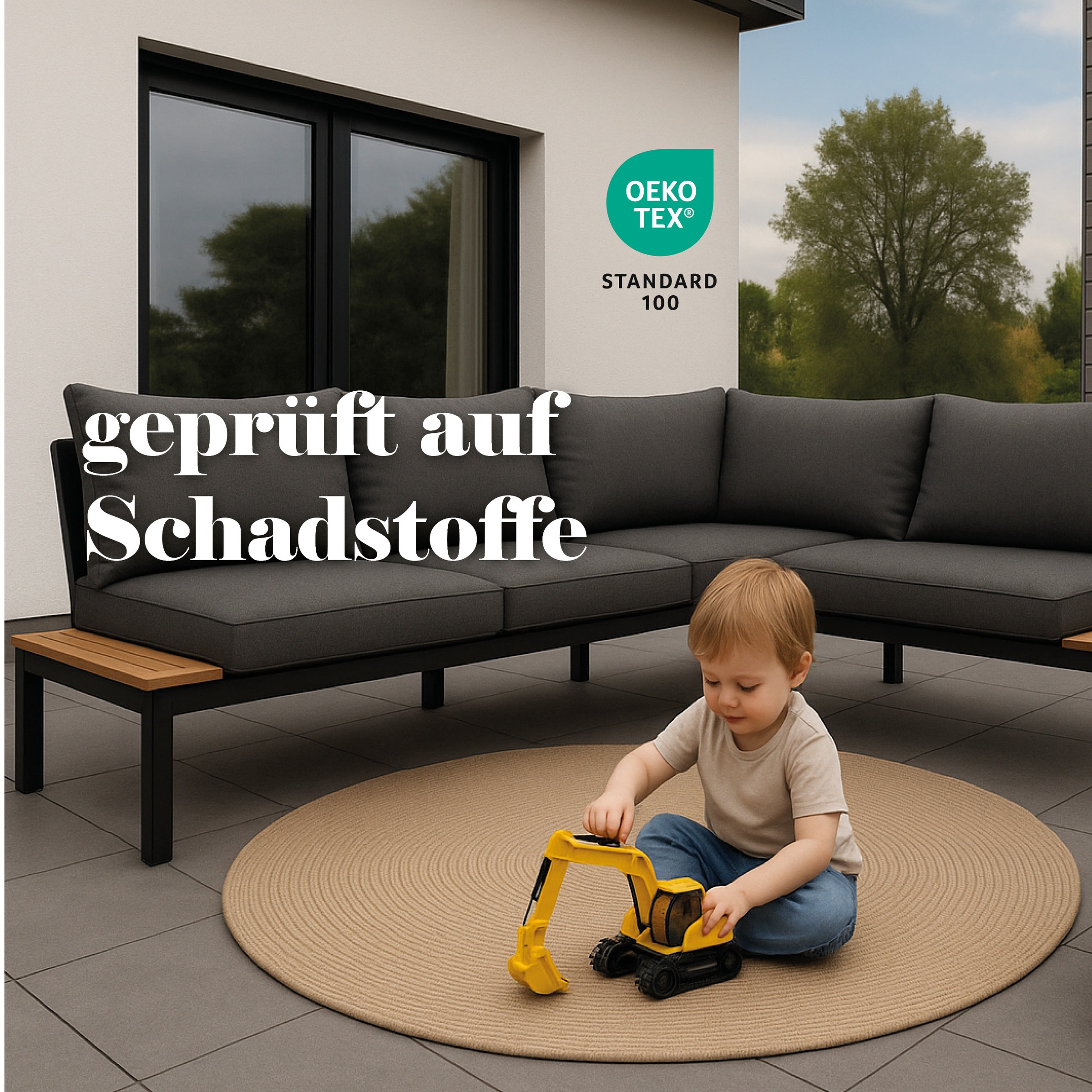 ASTRA Teppich »Paris«, rund, 8 mm Höhe, In- und Outdoor geeignet, Aussenbereich, Wohnzimmer