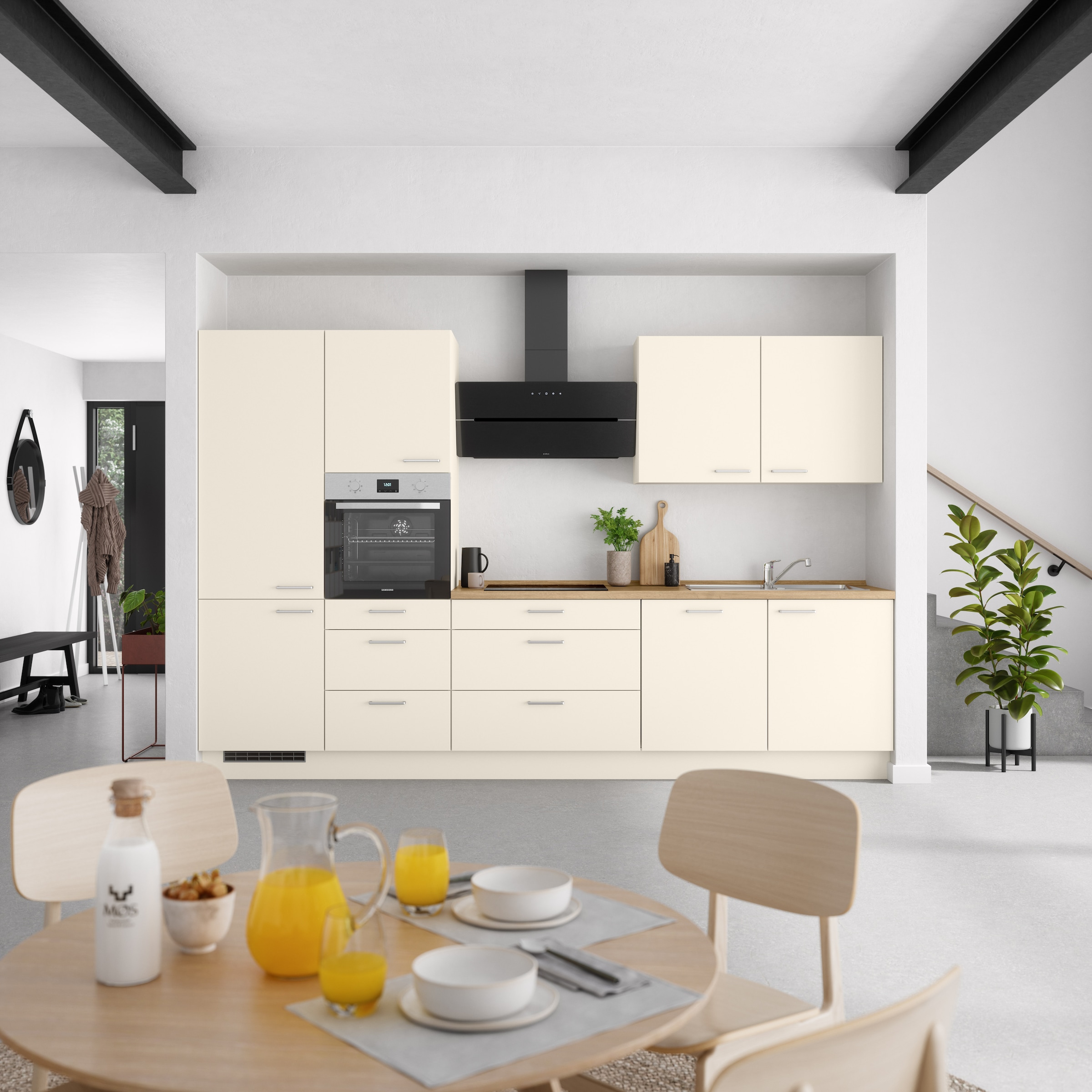 nobilia® Küchenzeile »"Touch II"«, vormontiert, Ausrichtung wählbar, Breite 330 cm, wahlw. mit E-Geräten