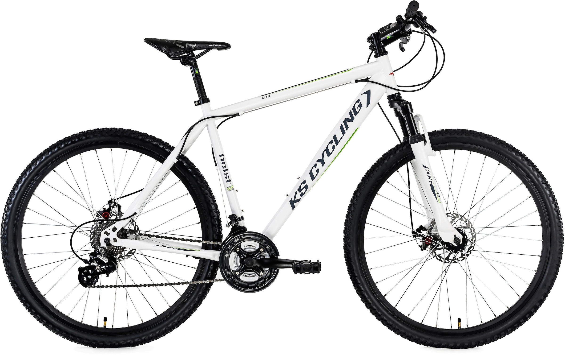 Mountainbike KS CYCLING "Heist" Fahrräder Gr. 46 cm, 27,5 Zoll (69,85 cm), weiß Fahrräder