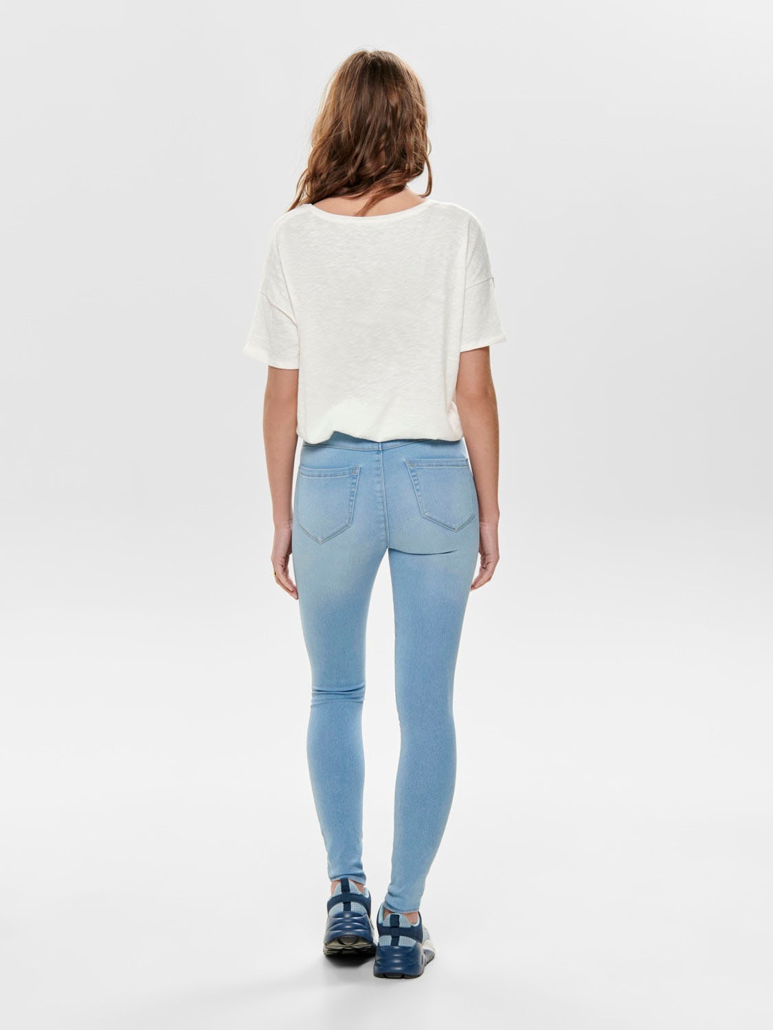 ONLY High-waist-Jeans "ONLROYAL – Skinny-Jeans mit hoher Taille und Abriebe günstig online kaufen