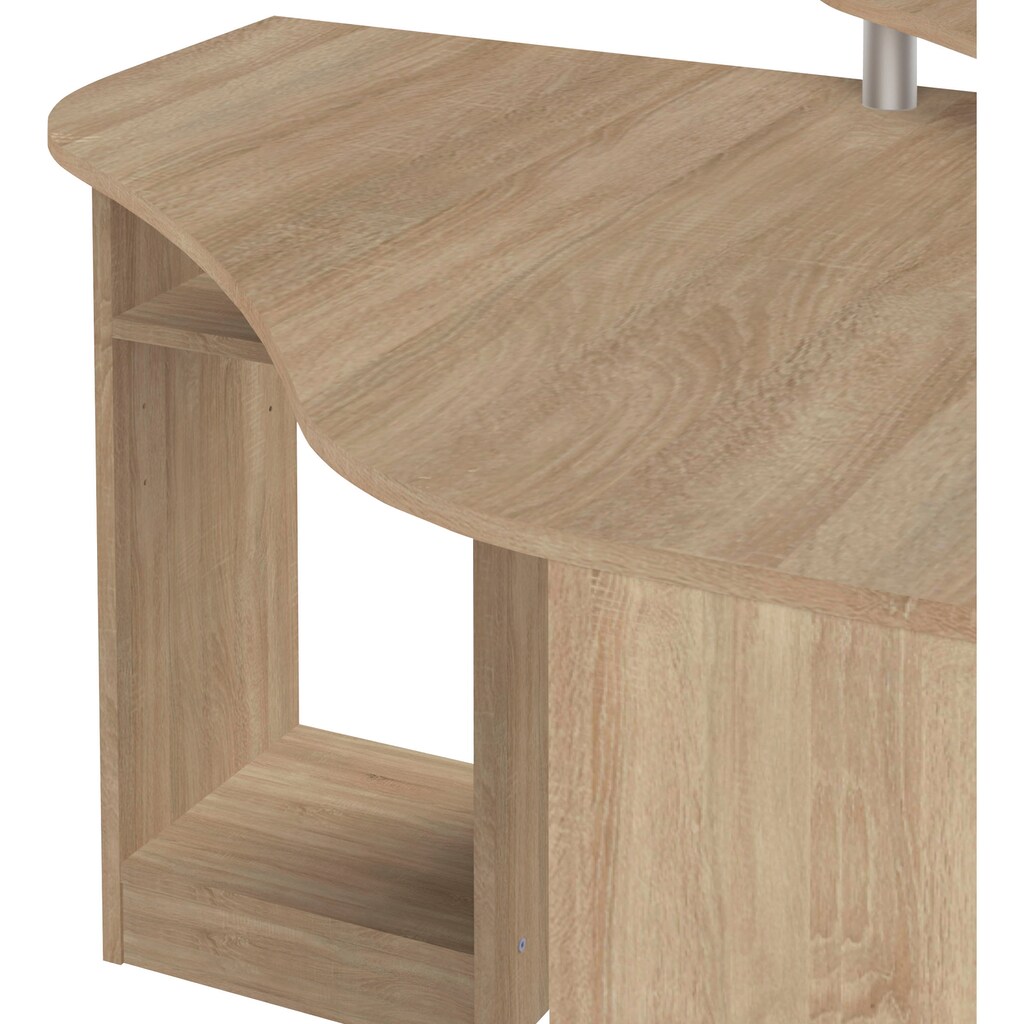 TemaHome Schreibtisch »Corner«, mit einem Melamingestell, einer Tischplatte in unterschiedlichen Farbvarianten, Breite 94 cm