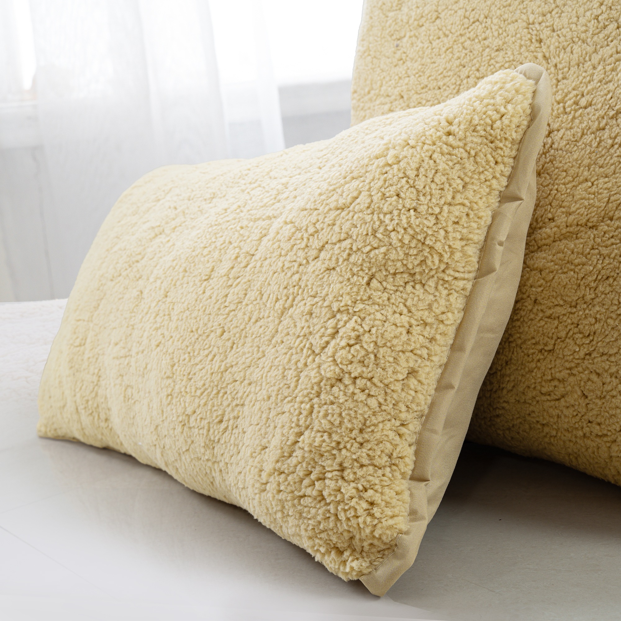 my home Microfaserkissen "Elvia, Teddy Plüsch Kissen" Füllung: Polyester Be günstig online kaufen