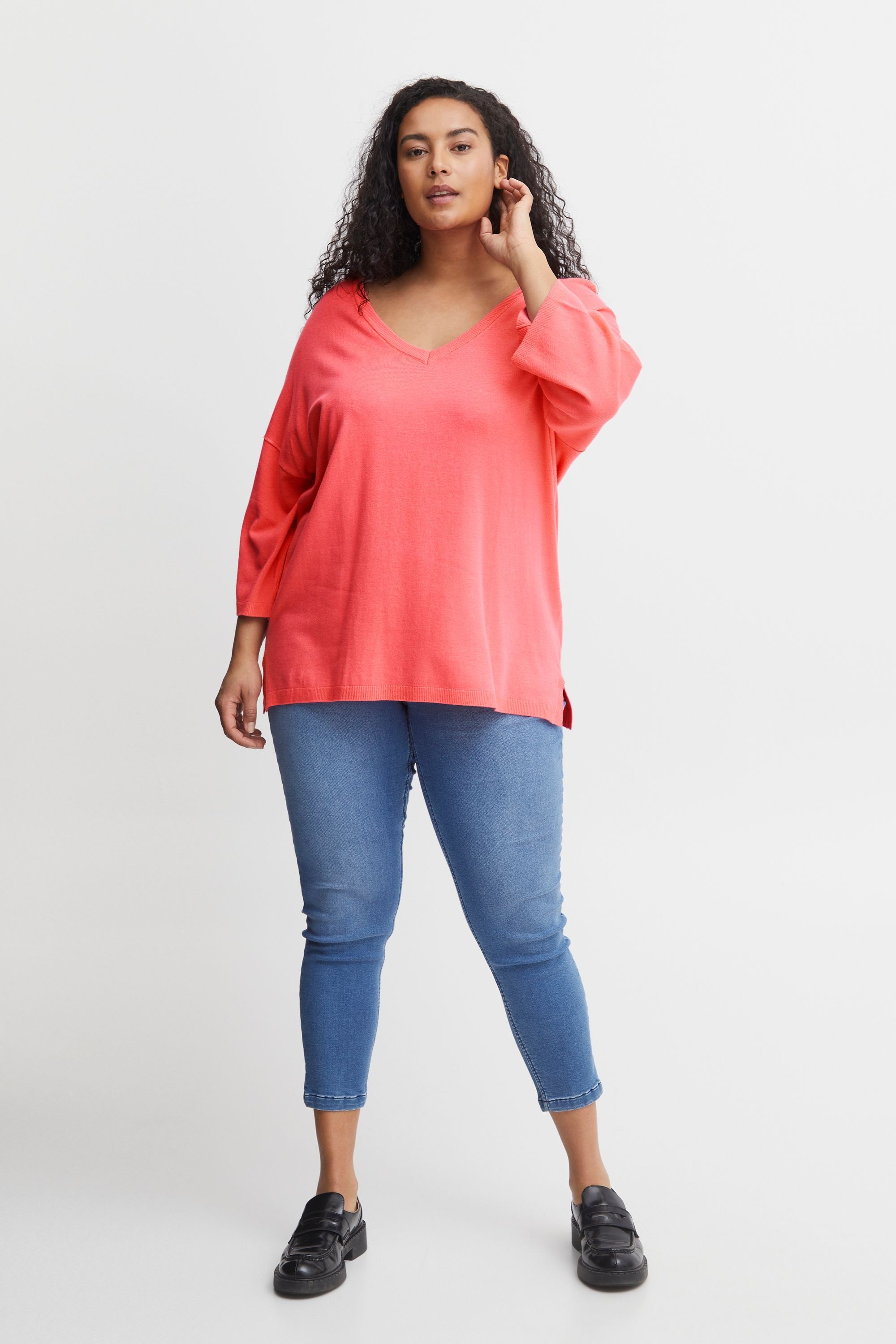 fransa Strickfleece-Pullover »Strickpullover FPBlume«