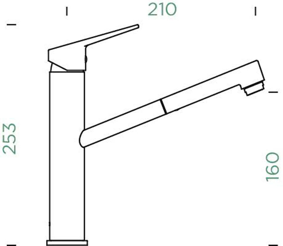 Schock Küchenarmatur »METIS SB«, ausziehbarer Auslauf, Schwenkbereich 120°
