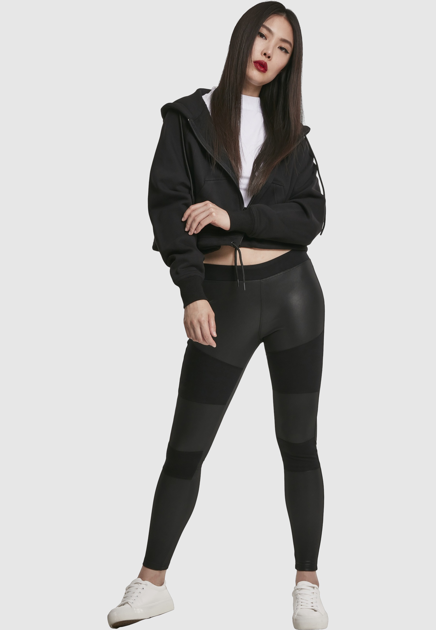 URBAN CLASSICS Leggings »Urban Classics Damen Ladies Fake Leather Tech Leggings«