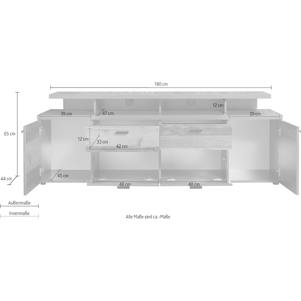 INOSIGN TV-Board »Messina«, (2 St.)