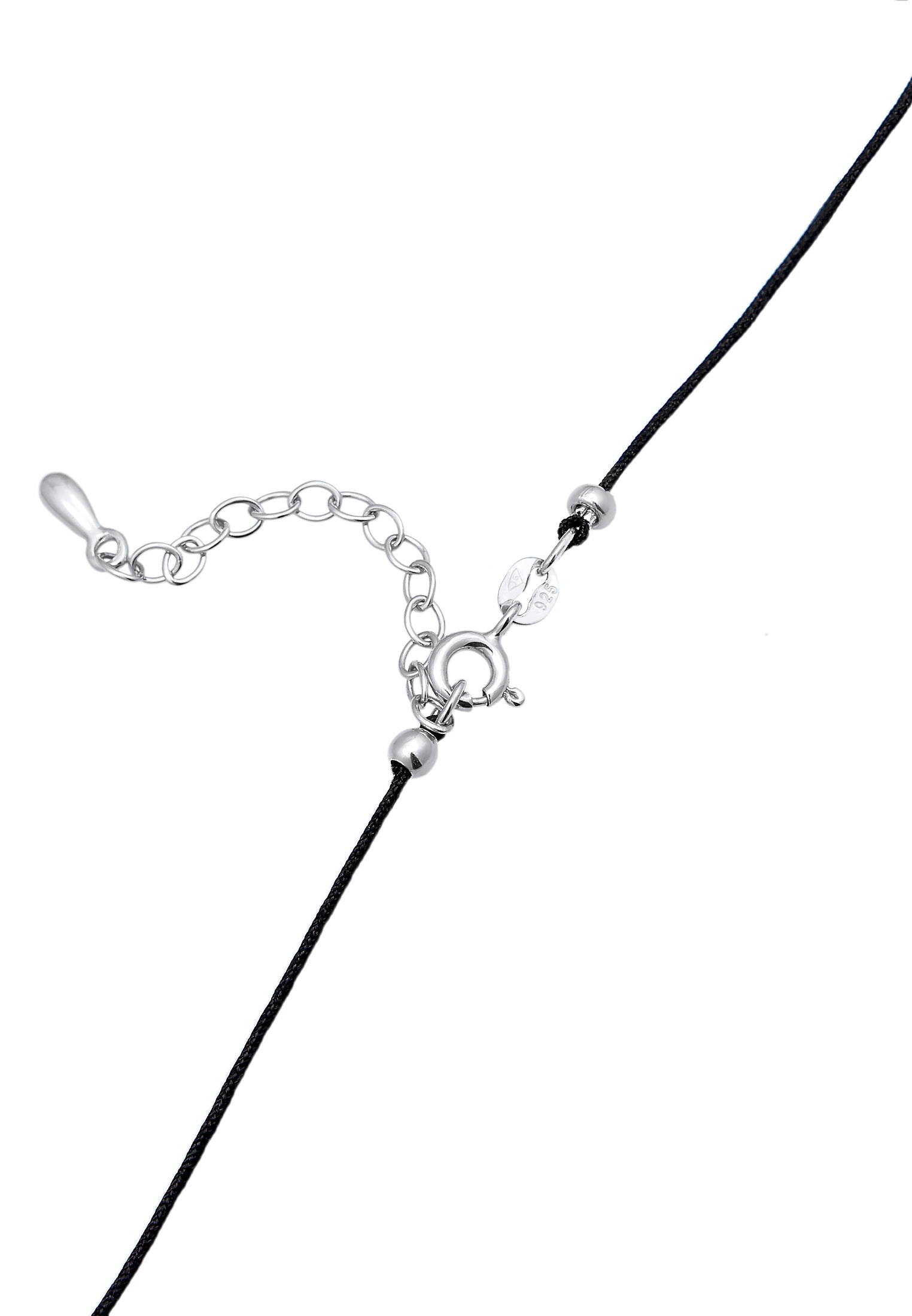 Elli Choker »Halskette Choker Nylon Halbmond Sichel 925 Silber«