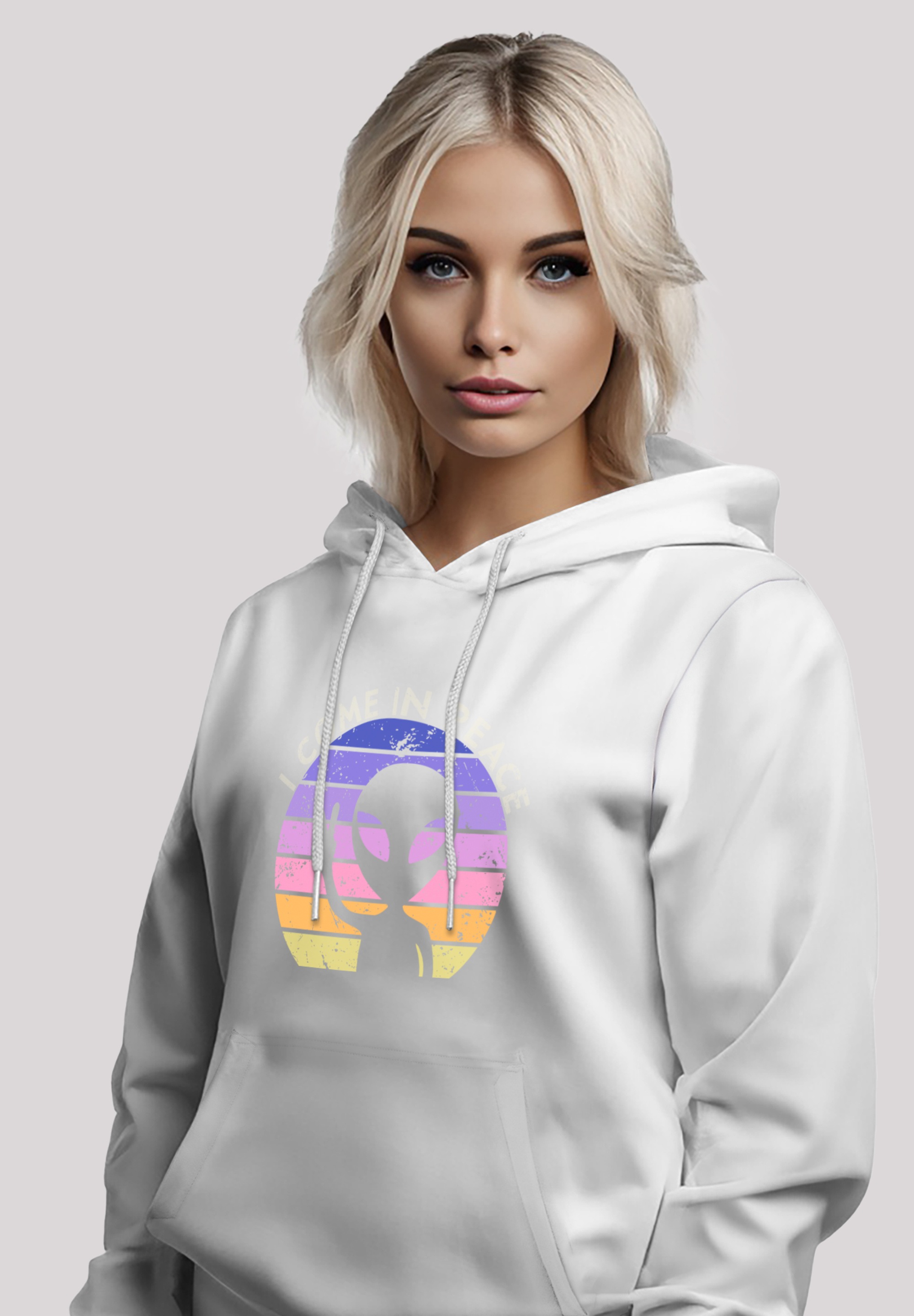 F4NT4STIC Kapuzenpullover »Alien Peace Sunset«, Premium Qualität