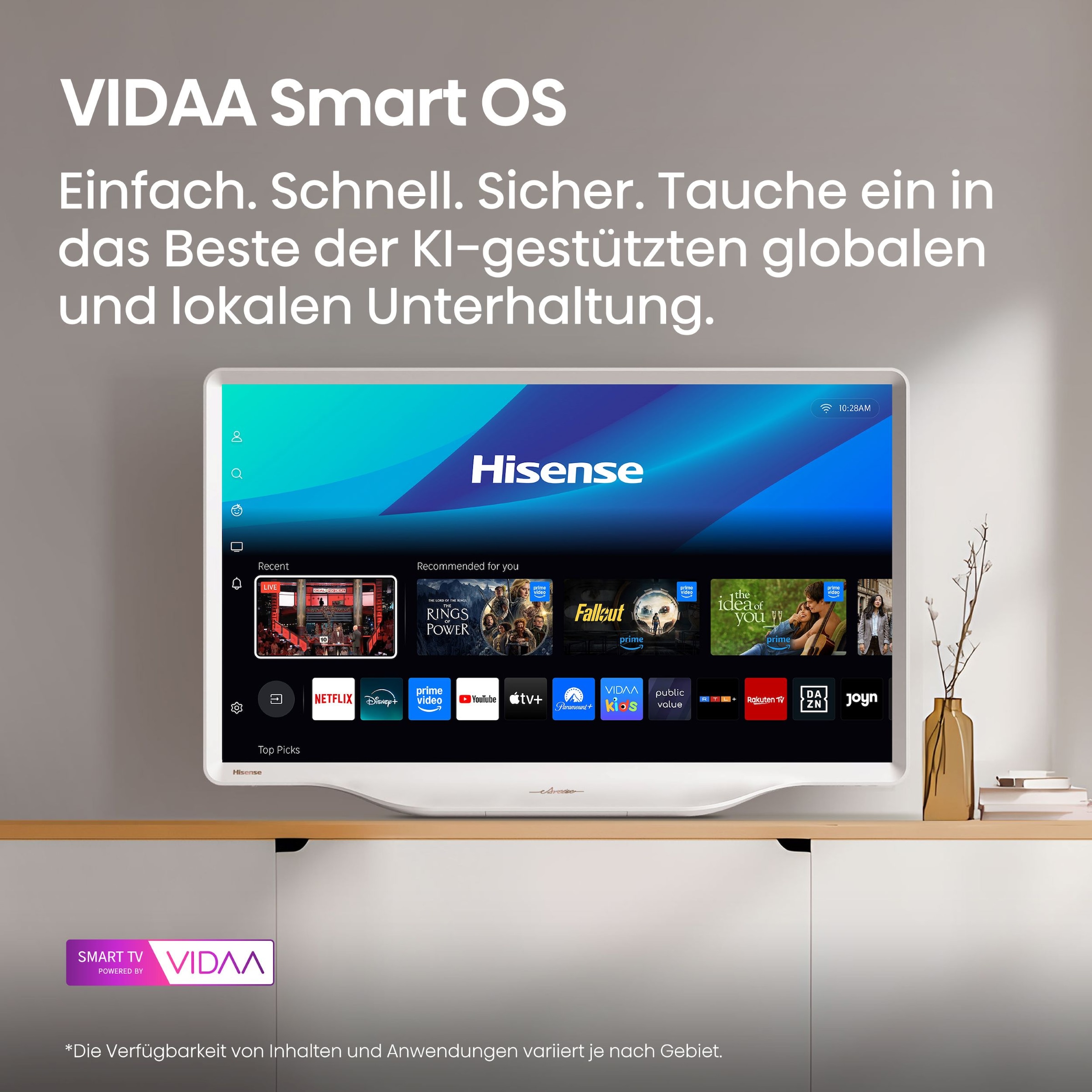 Hisense QLED-Fernseher »32S5Q« 80 cm/32 ″ Full HD Smart-TV 2K FHD Deco TV