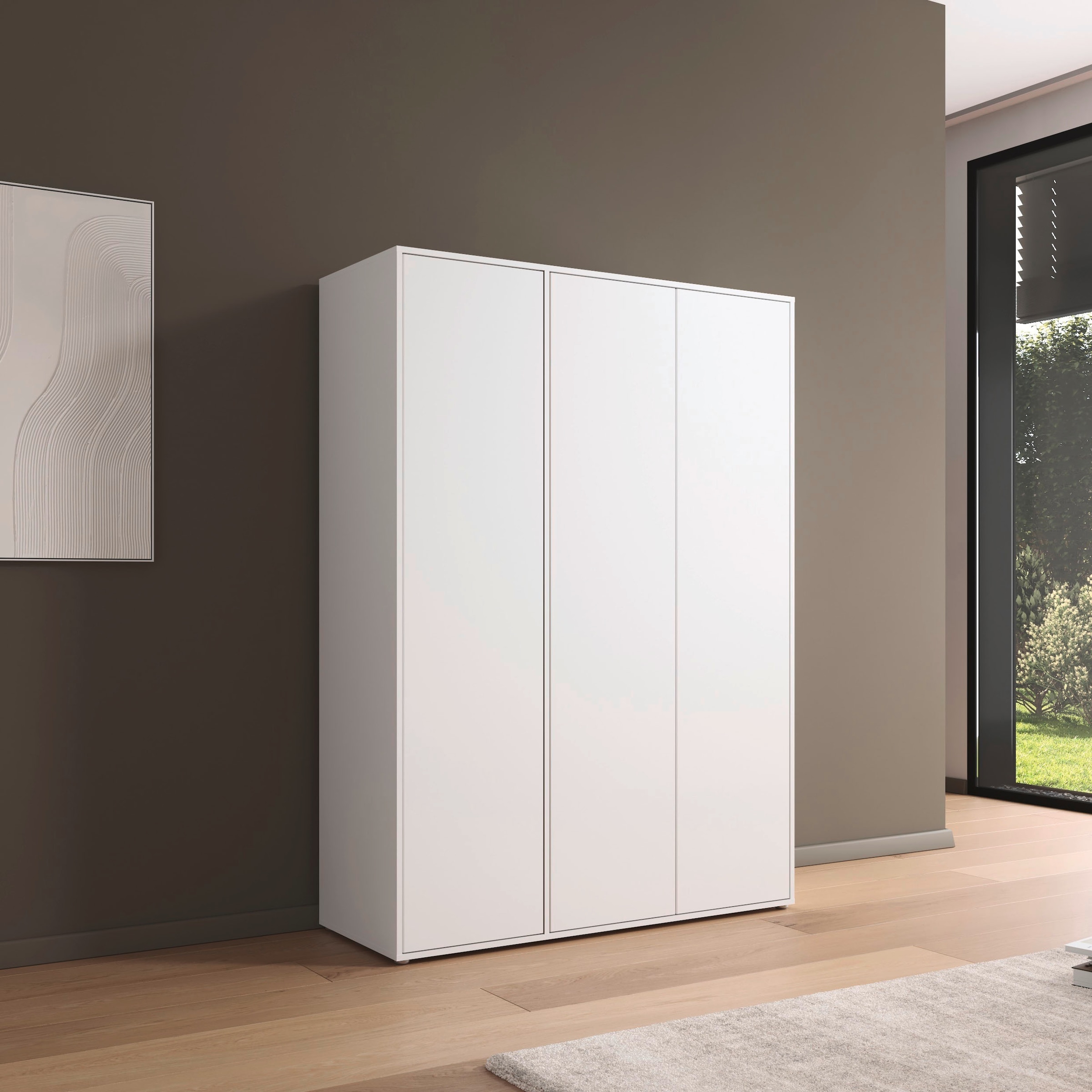 rauch Drehtürenschrank »Kleiderschrank Schrank Garderobe Wäscheschrank NABILA viel Stauraum«, (in 3 verschiedenen Ausstattungen BASIC/CLASSIC/PREMIUM), in 2 Breiten mit Push-to-Open Funktion TOPSELLER MADE IN GERMANY