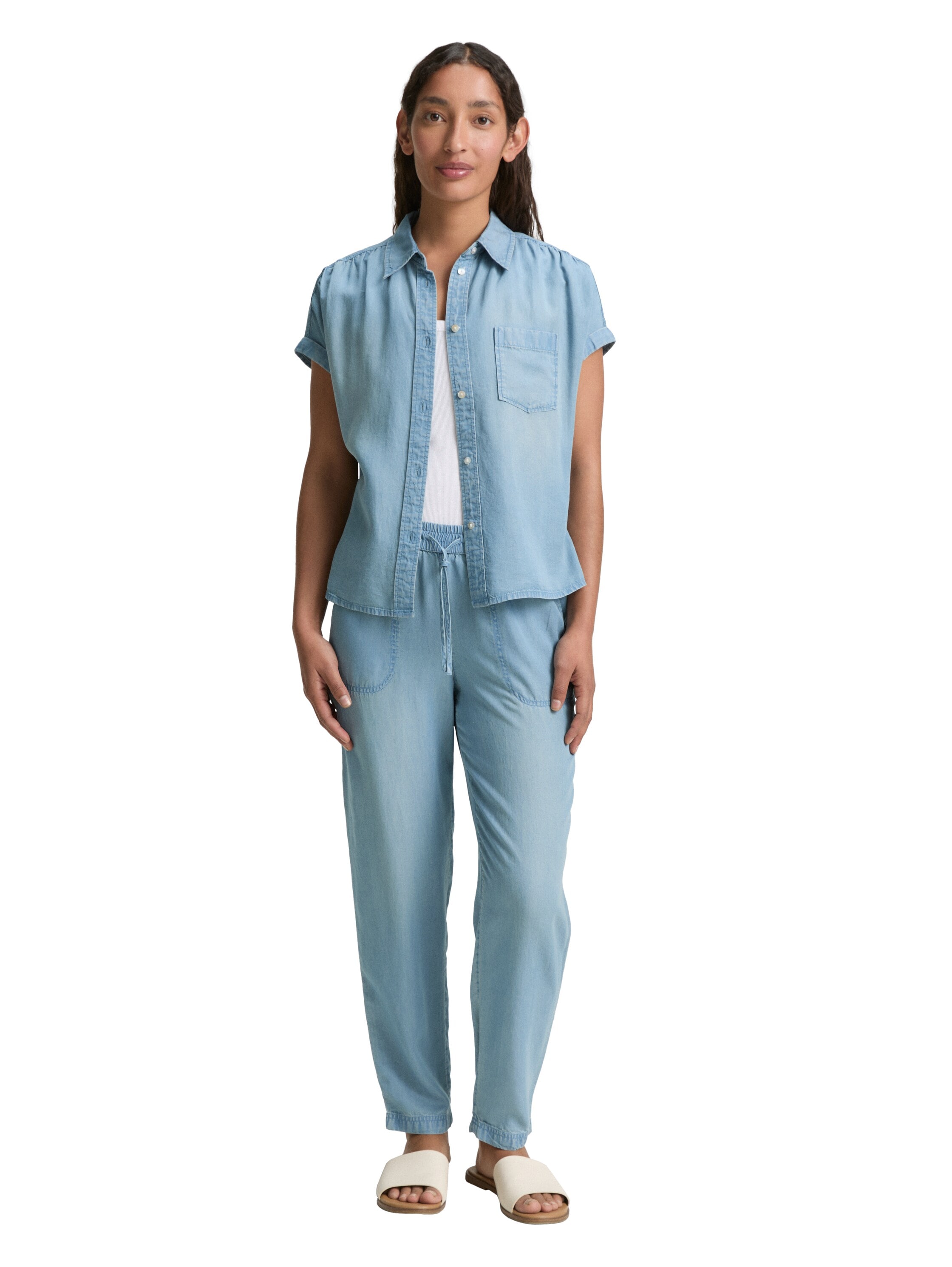 TOM TAILOR Hemdbluse, mit Brusttasche