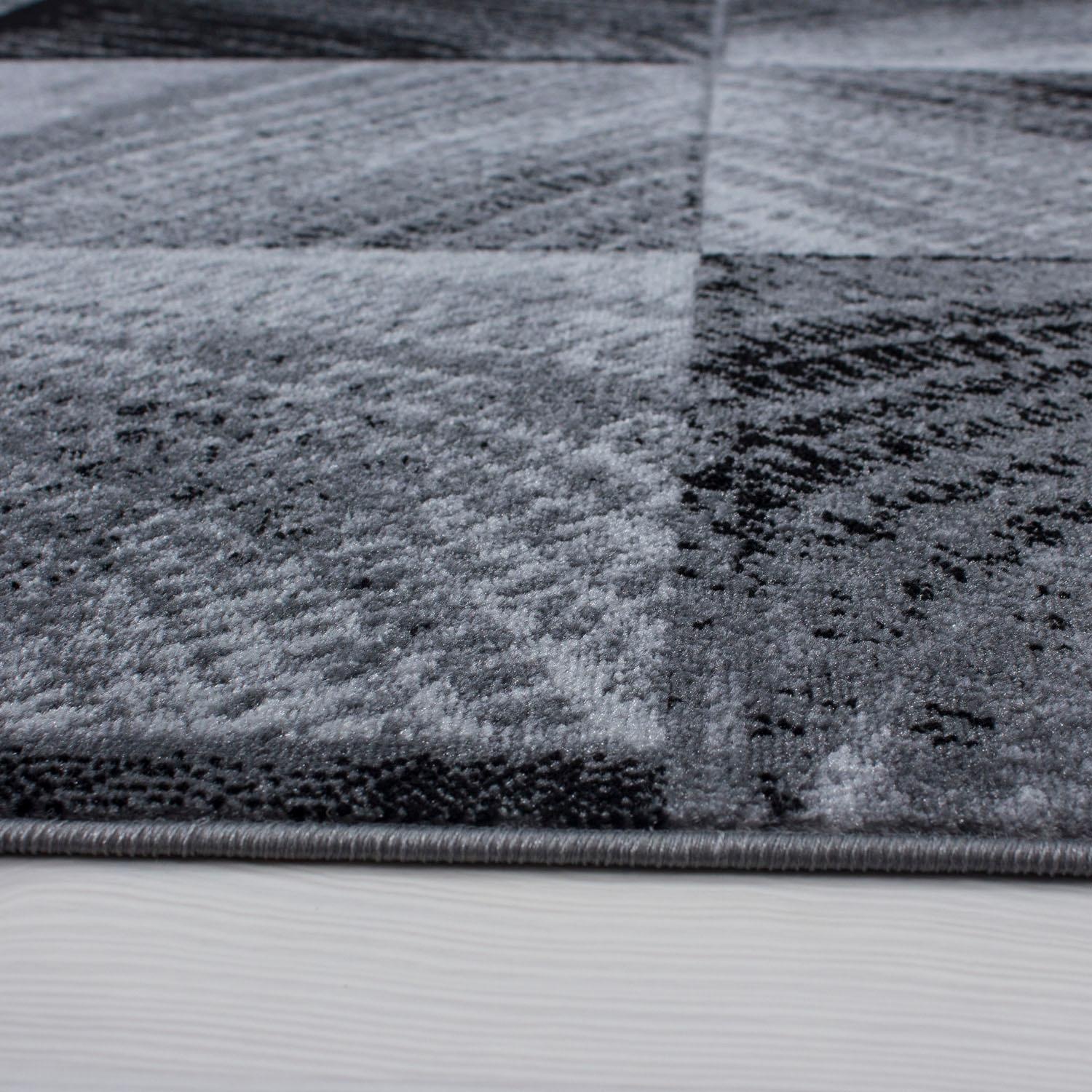 Läufer AYYILDIZ TEPPICHE "Plus 8003" Gr. 12, schwarz, B:80cm H:6mm L:300cm, Kunstfaser, Teppiche, Läufer, gemusterter Flachflor, robust, Webteppich, alle Räume 3