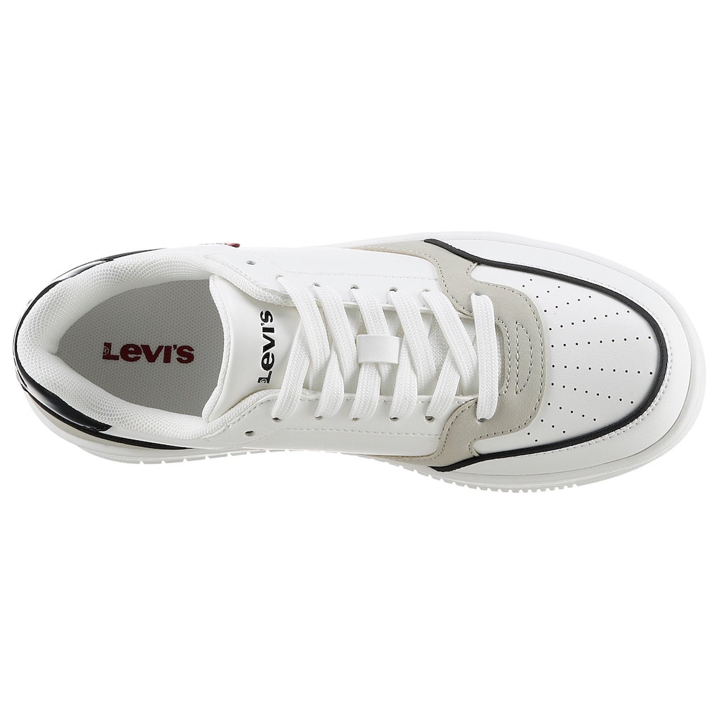 Levi's® Plateausneaker »PAIGE«, mit typisch rotem Label, Freizeitschuh, Halbschuh, Schnürschuh