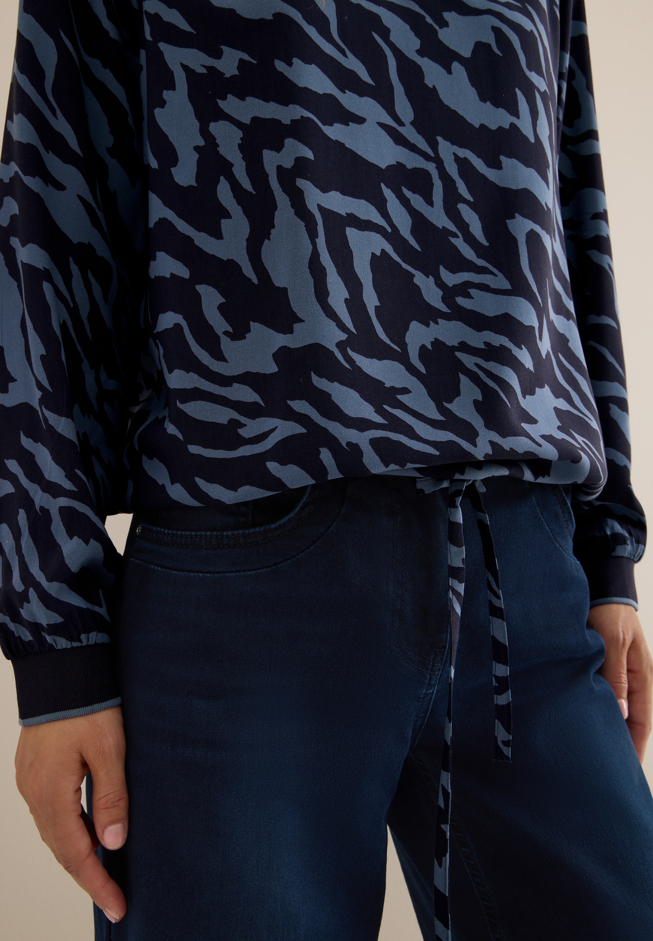 Thumbnail - Cecil Langarmbluse mit All-Over Print