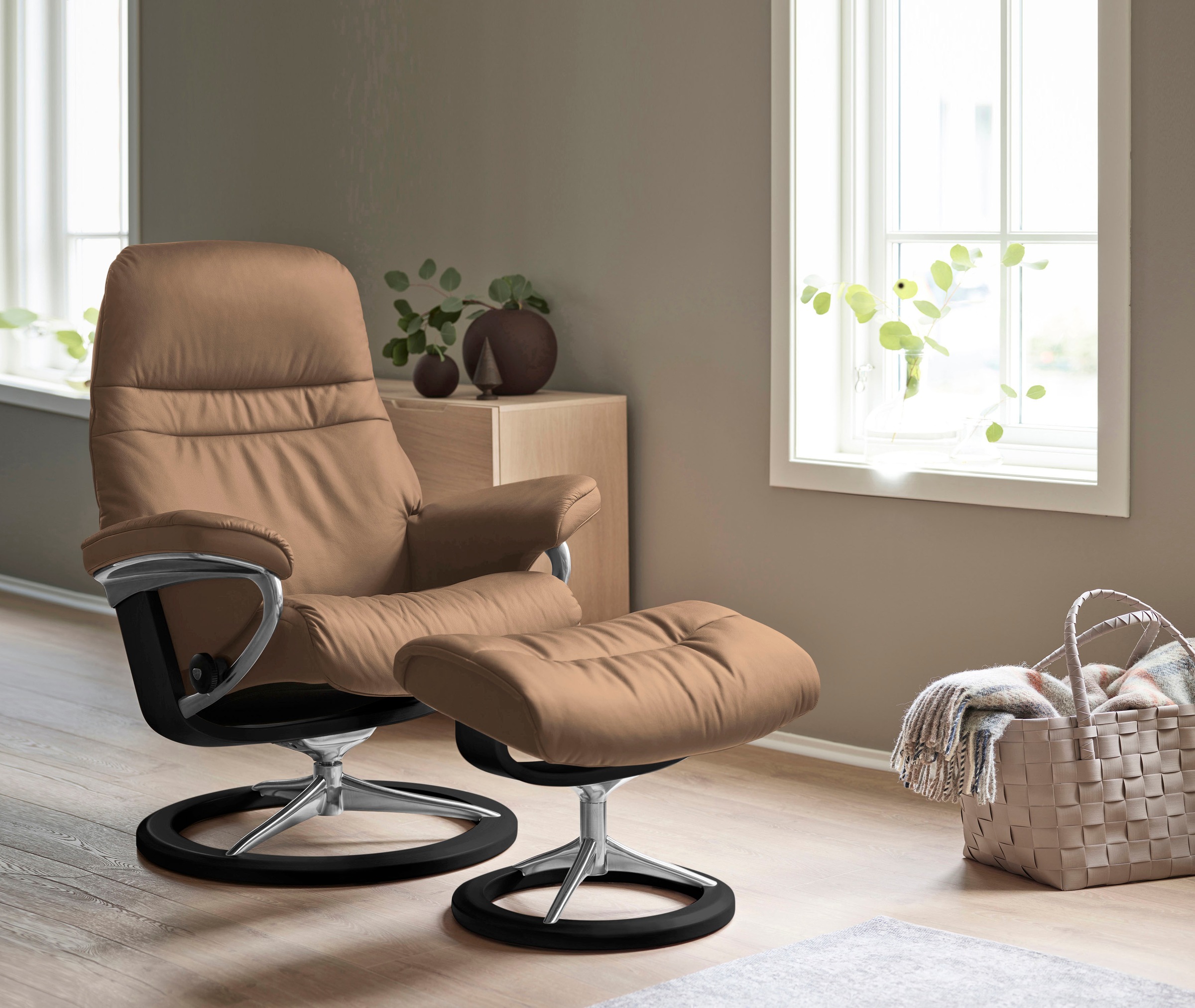 Stressless® Relaxsessel »Sunrise«, (Set, Relaxsessel mit Hocker), mit Signature Base,... kaufen