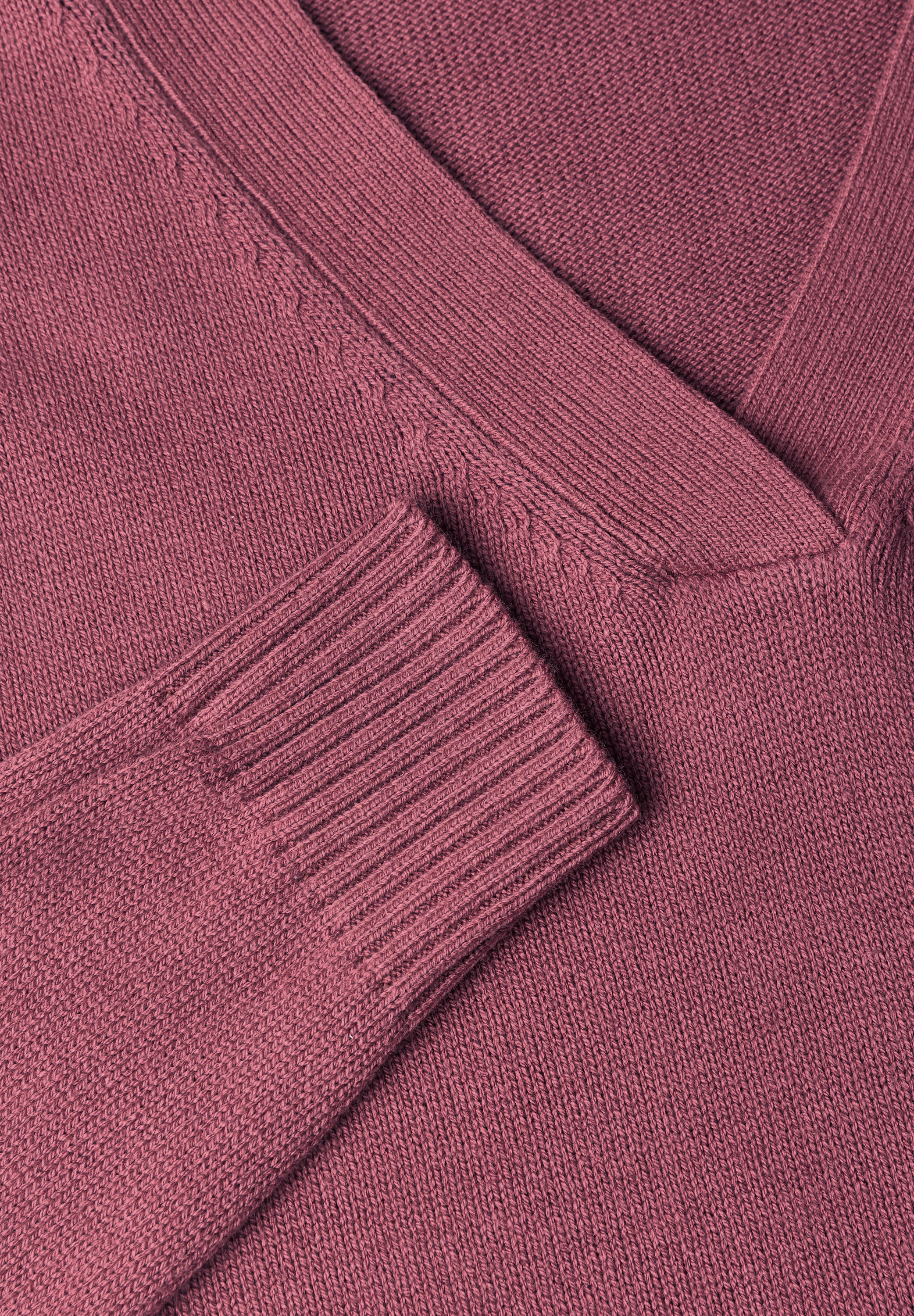 STREET ONE V-Ausschnitt-Pullover im soften Baumwoll-Mix