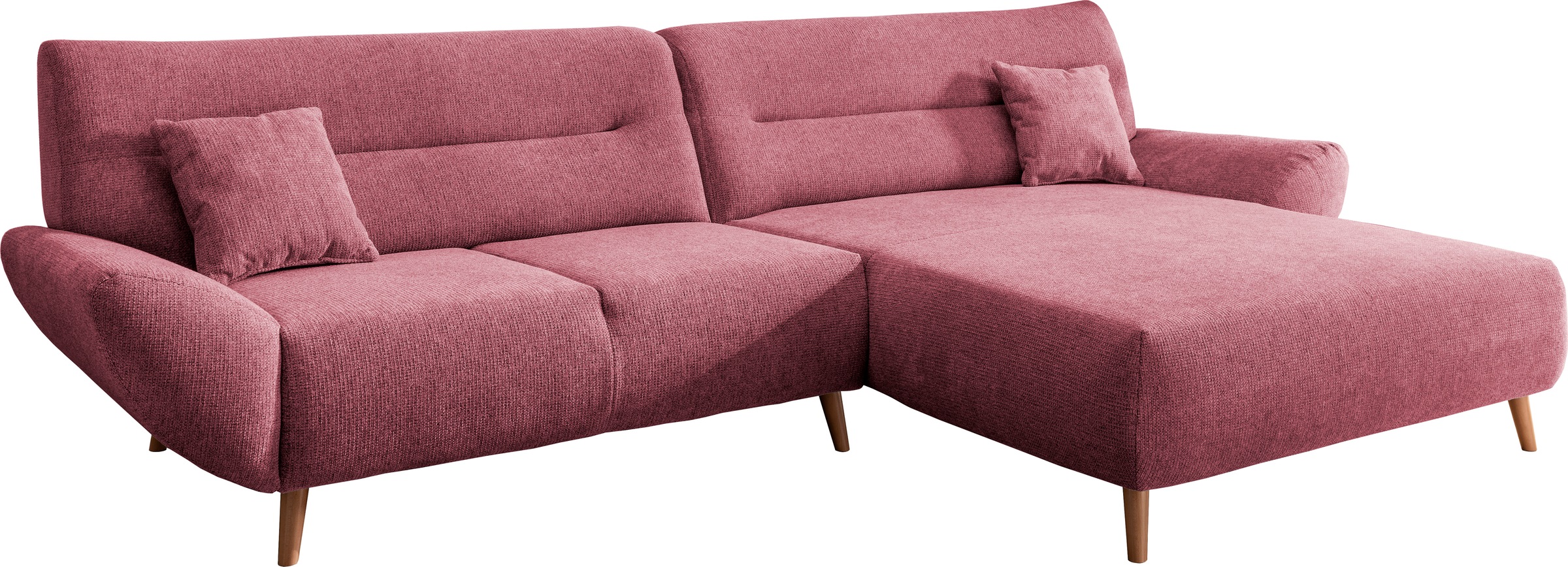 INOSIGN Ecksofa "Drago, elegant und zeitlos, komfortabel, Holzfuß, L-Form", günstig online kaufen