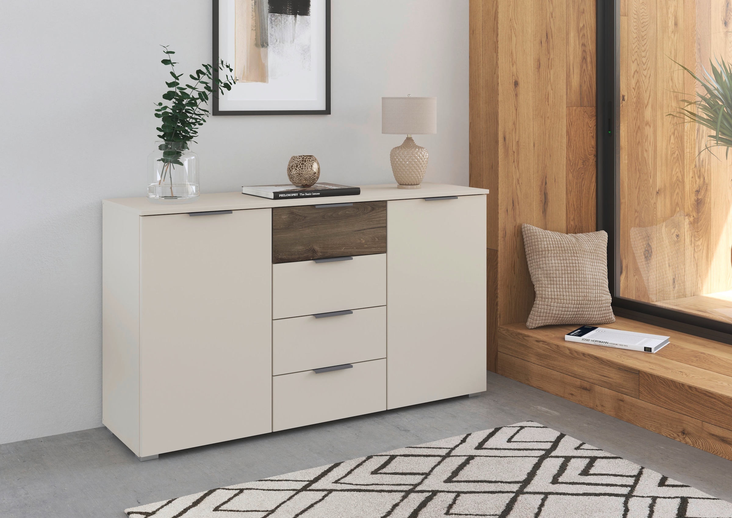 rauch Kombikommode »Sideboard Kommode Schubladenkommode SAJO«, mit 4 geräumigen Schubladen sowie 2 Türen MADE IN GERMANY
