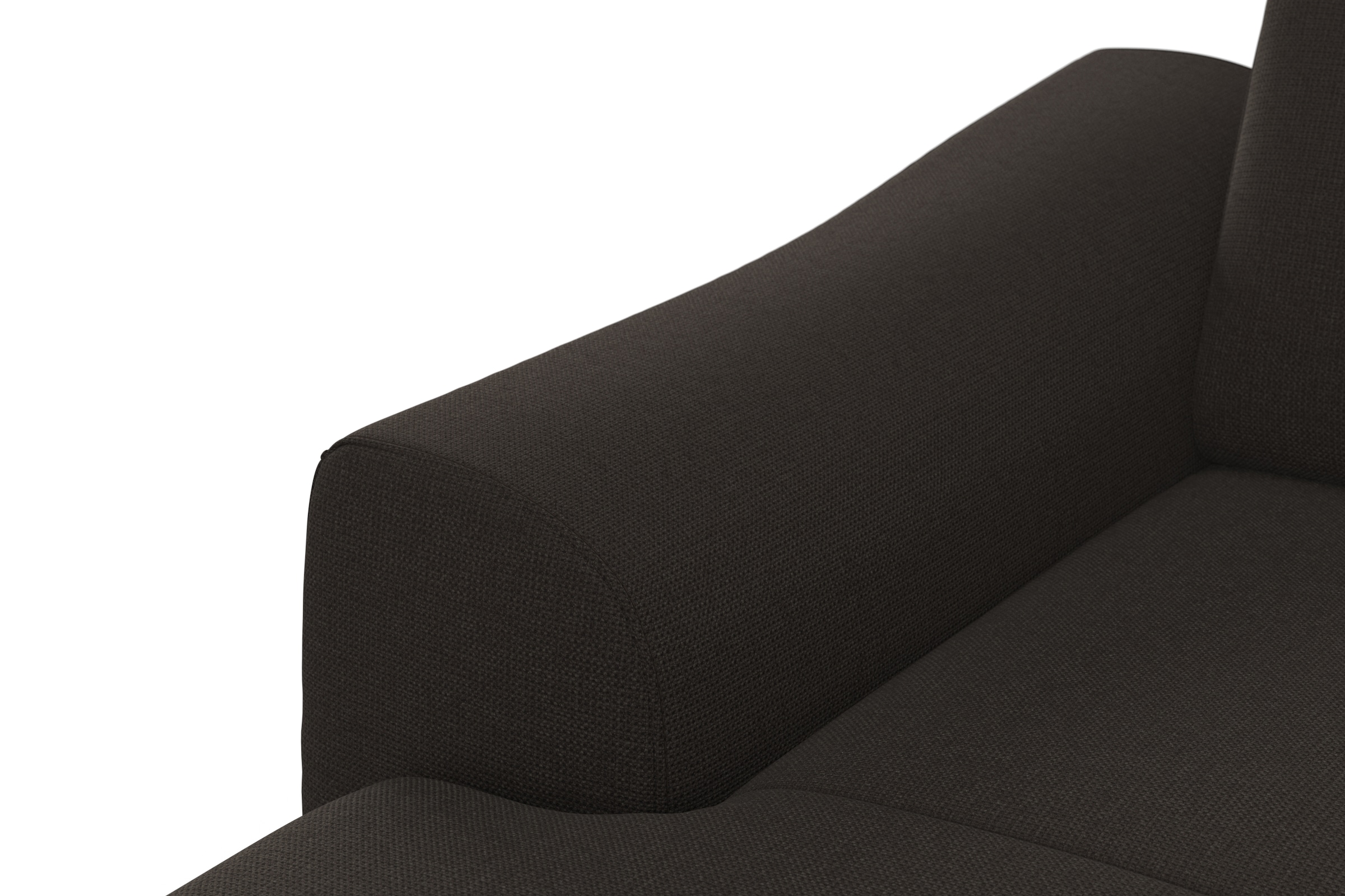 sit&more Ecksofa »Dundee L-Form«, mit Federkern und Massivholzfüßen, wahlweise mit Kopfteilverstellung